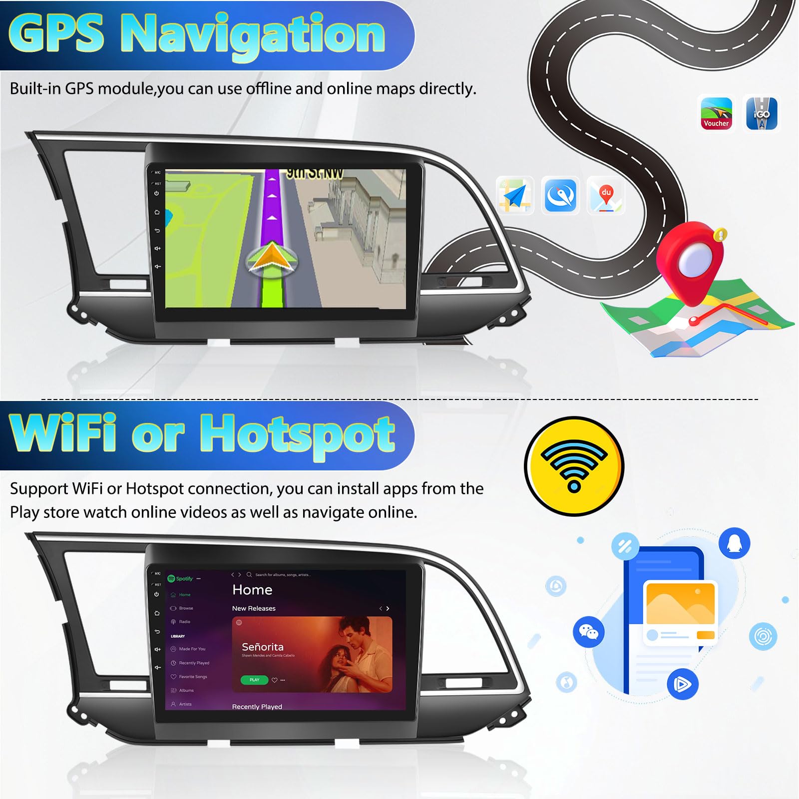 2+64GB Android 13 Car Stereo for Hyundai Elantra 2016-2018 | 9