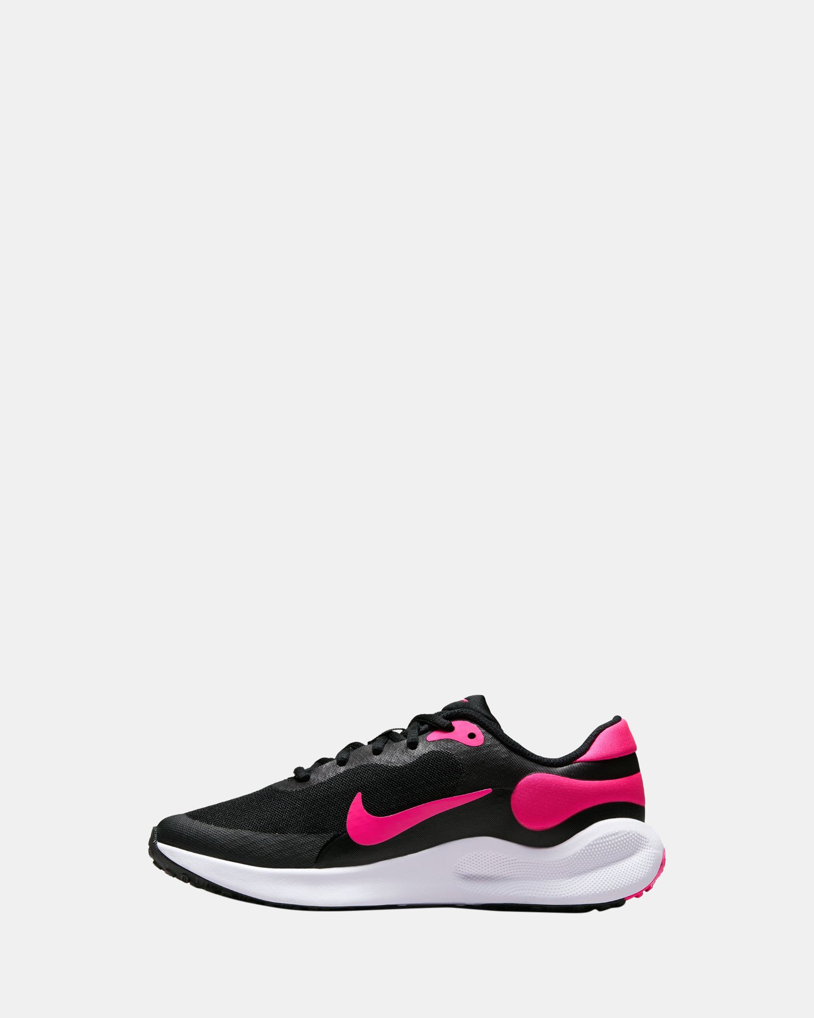 Revolution 7 Grade School Sneakers - Black/Hyper Pink/White Basketball Shoes for Kids | Perfect for School, Sports & Casual Wear