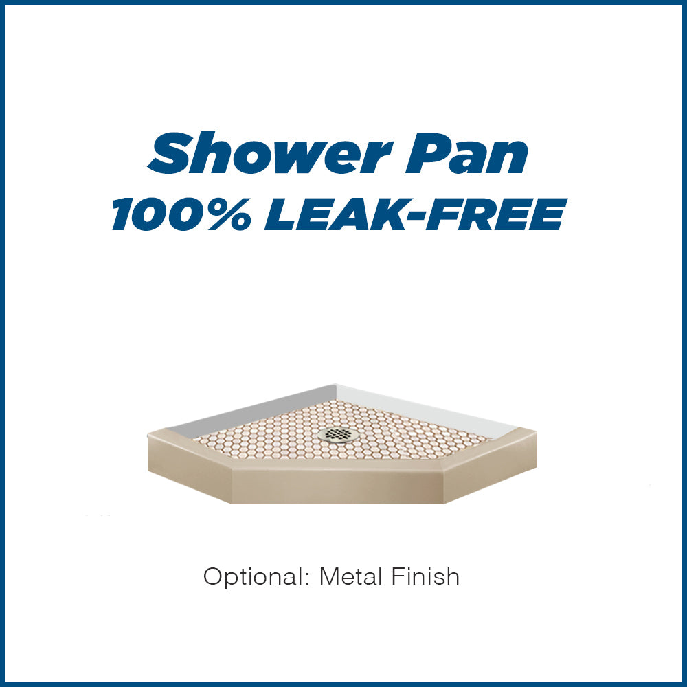 Neo Angle Desert Sand Sistine Stone & Honey Hex Mosaic Tile Accent Kit - DIY Shower Remodel for Bathroom Wall and Floor Decor | Perfect for Modern Home Renovation