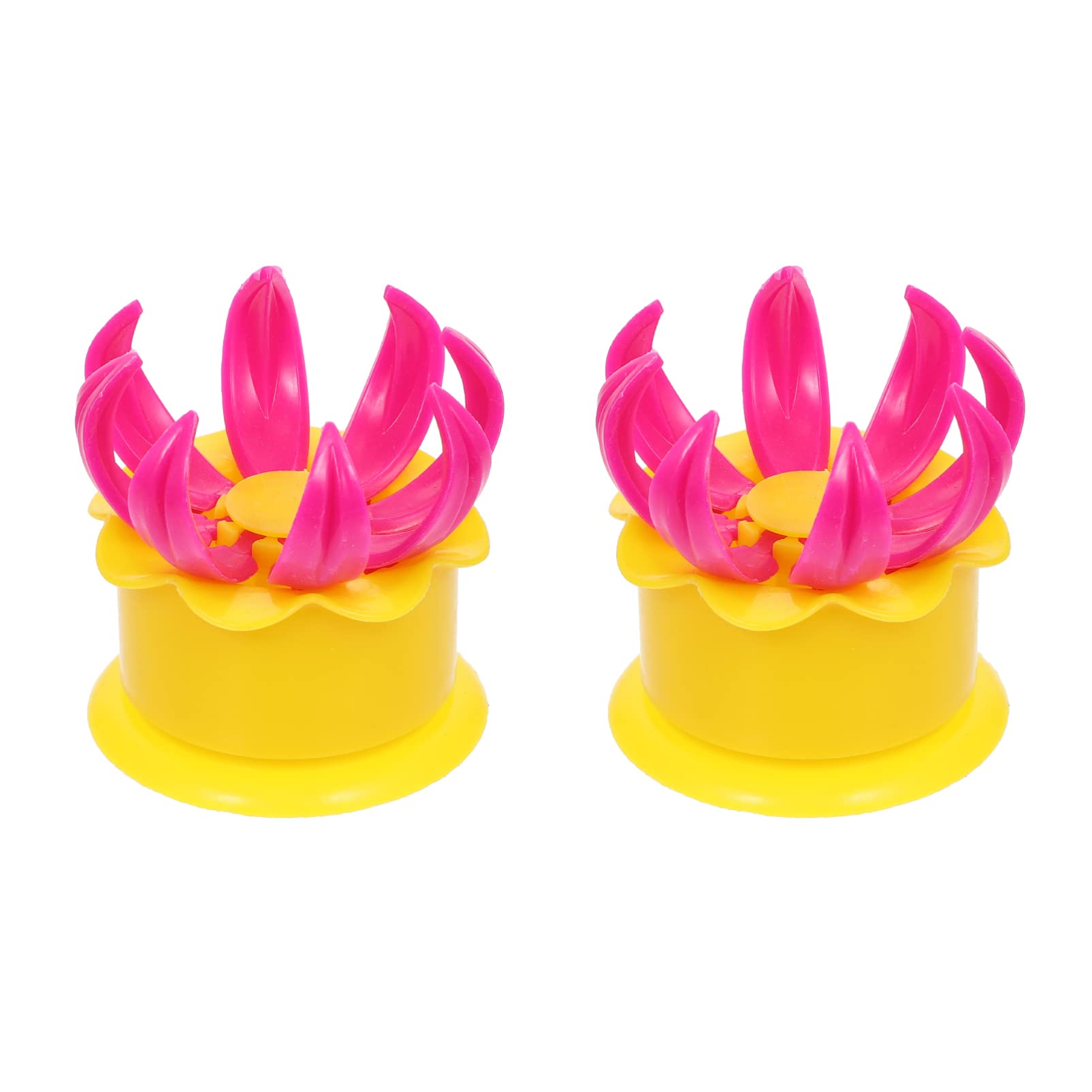 OSALADI 2-Pack Plastic Baozi Maker - Steamed Bun Mold for Dumplings, Pastries & Pies | Chinese Stuffed Bun Cooking Tool | Perfect for Homemade Bao, Dim Sum & Asian Cuisine (Yellow)