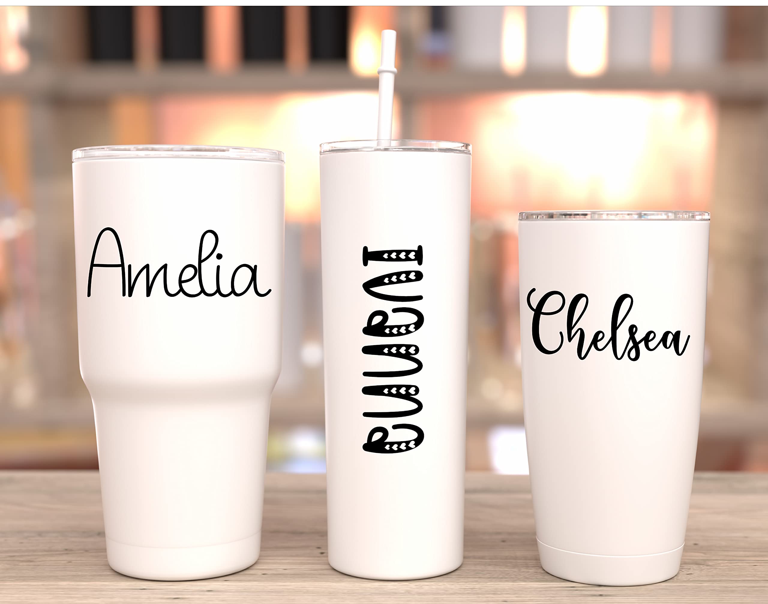Custom Vinyl Name Decals - Waterproof & Durable Personalized Stickers for Laptops, Cars, Tumblers & Home Decor