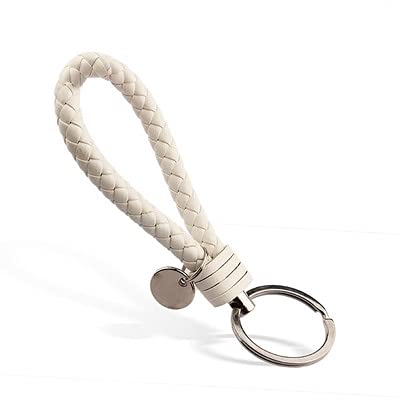 5PCS Braided Leather Keychain Set - Durable & Stylish Key Rings for Men & Women - Perfect for Car Keys, House Keys & Gift Giving