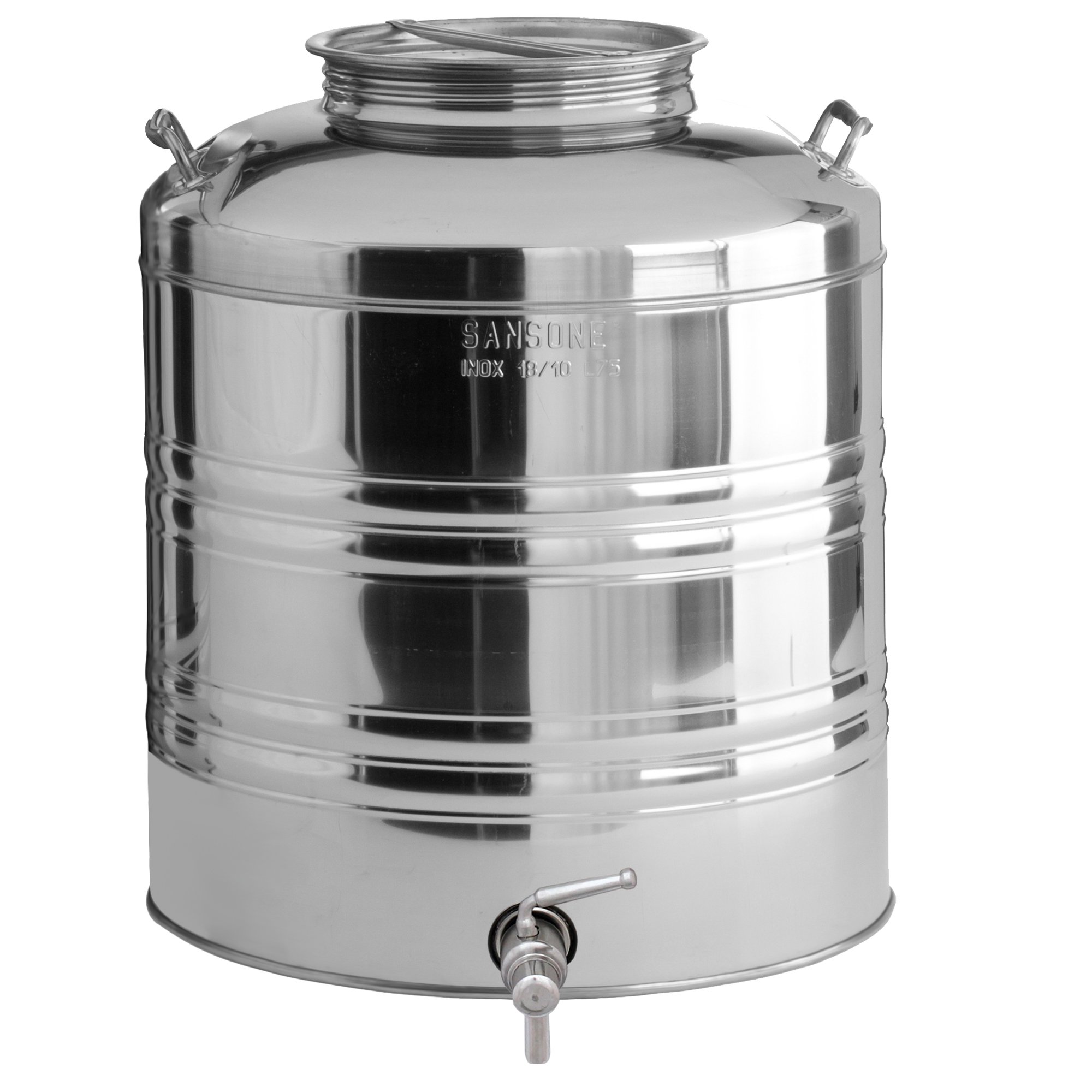 Premium Stainless Steel Water Cooler Dispenser with Lever Spigot - 75L/20Gal Capacity, Silver - Ideal for Offices, Restaurants & Outdoor Events