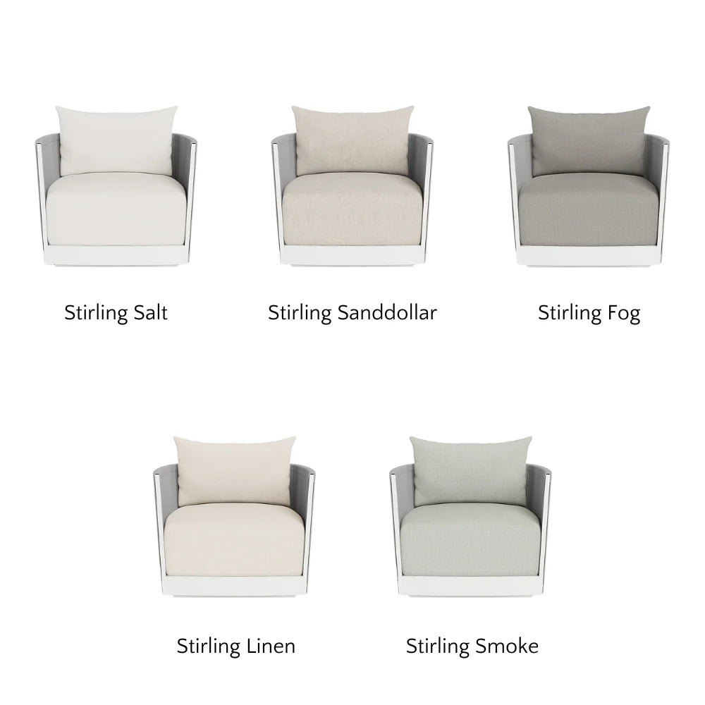 Antigua Outdoor Swivel Lounge Chair - 360 Degree Rotating Patio Furniture with Cushion, Waterproof & UV Resistant for Poolside, Garden, Deck, and Backyard Relaxation