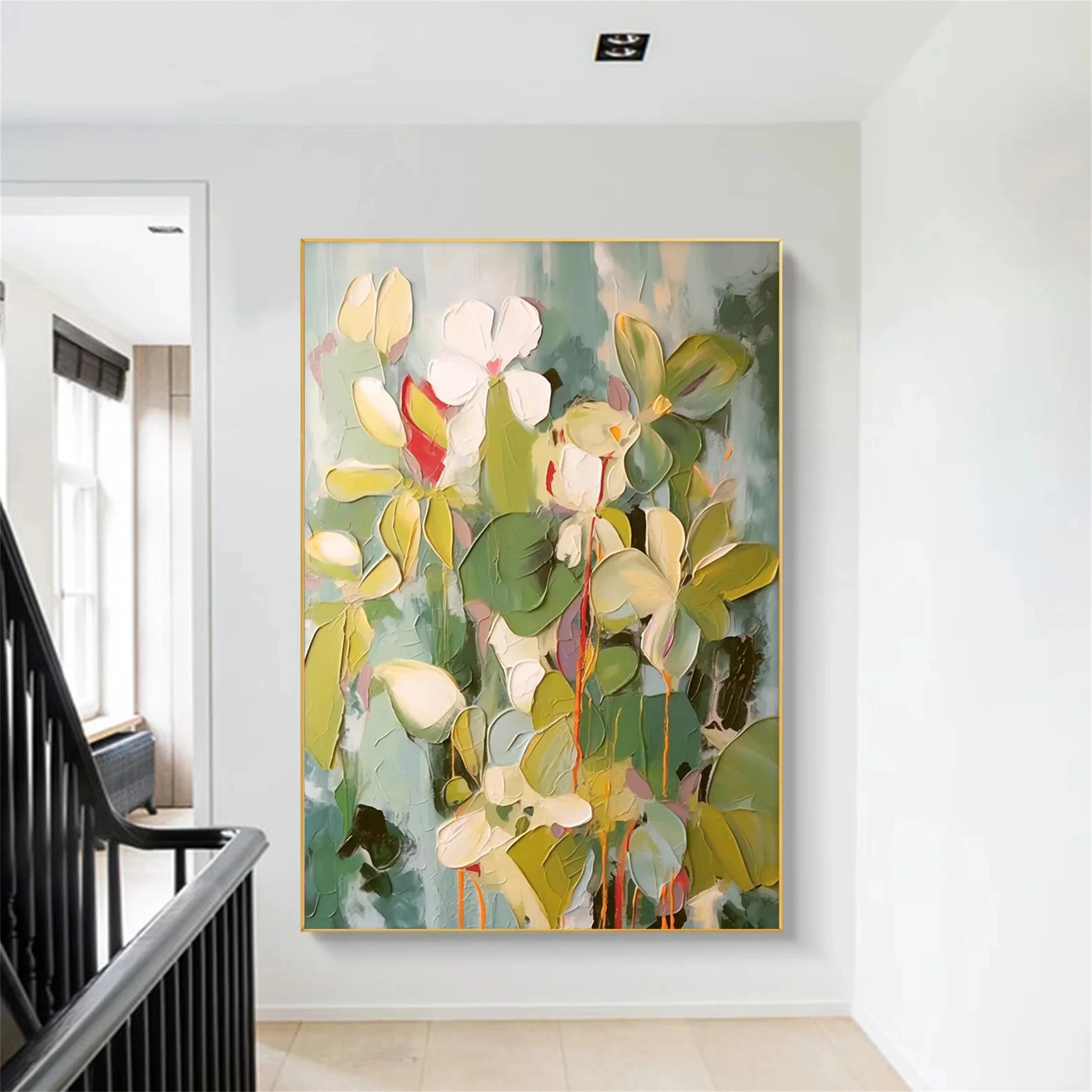 Beautiful Flower and Tree Canvas Painting #FT057 - Perfect for Home Decor, Living Room, Bedroom & Office Wall Art