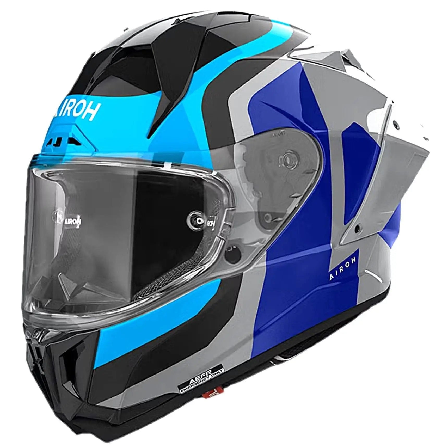 Airoh GP 800 Competition Motorcycle Helmet - Gloss Blue Finish - DOT & ECE Certified - High-Performance Racing Helmet for Track & Street Riding