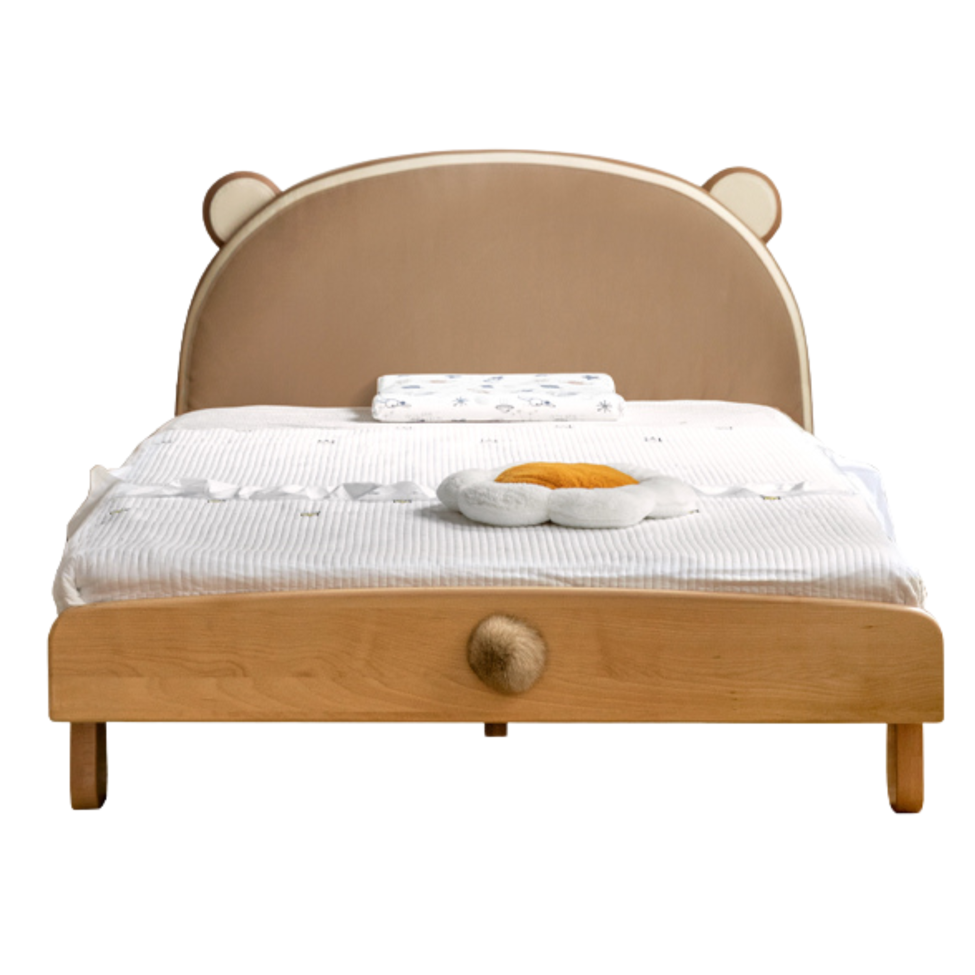 Solid Wood Bear Box Bed - Handcrafted from Premium Beech & Oak - Durable & Stylish Storage Solution for Kids' Rooms, Nurseries, and Cabin Decor