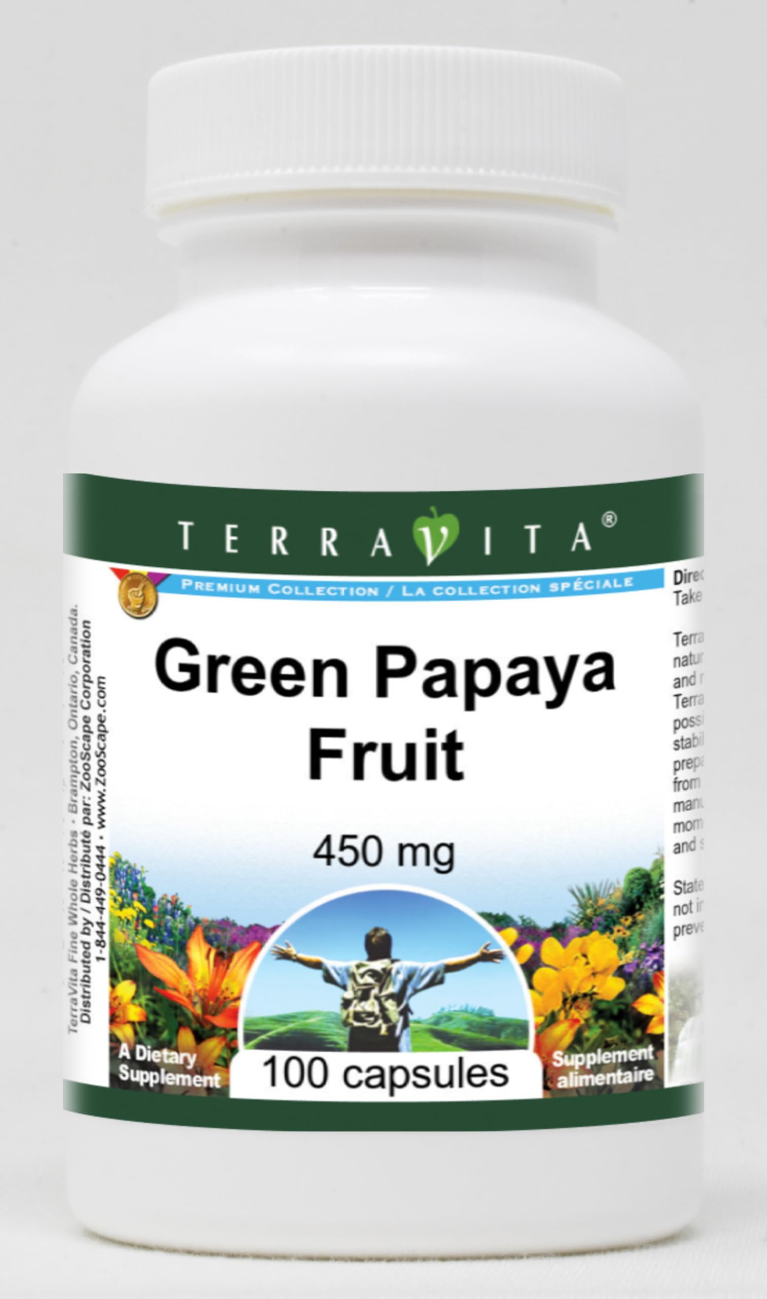 Organic Green Papaya Extract 450mg - 100 Capsules (3 Pack) - Digestive Support & Immune Booster - Perfect for Gut Health, Detox, and Wellness Routines