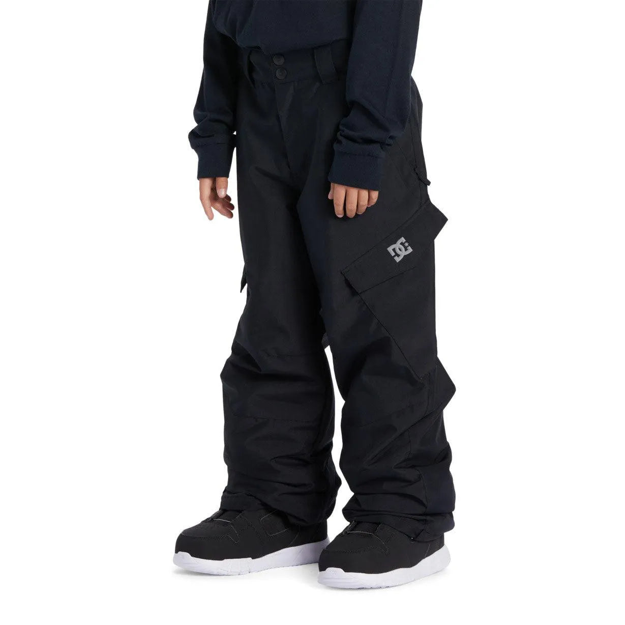 DC Snow Banshee Boys' Black Snow Pants - Waterproof & Insulated Winter Snowboard Pants for Kids - Perfect for Skiing, Snowboarding & Outdoor Winter Activities