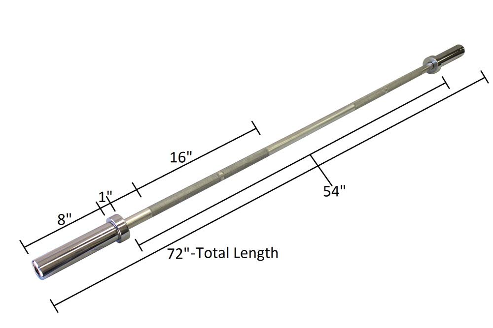 Ader 72-Inch Olympic Weightlifting Bar with 70lb Black Bumper Plates - Includes Free Barbell Pad for Home Gym, CrossFit & Strength Training