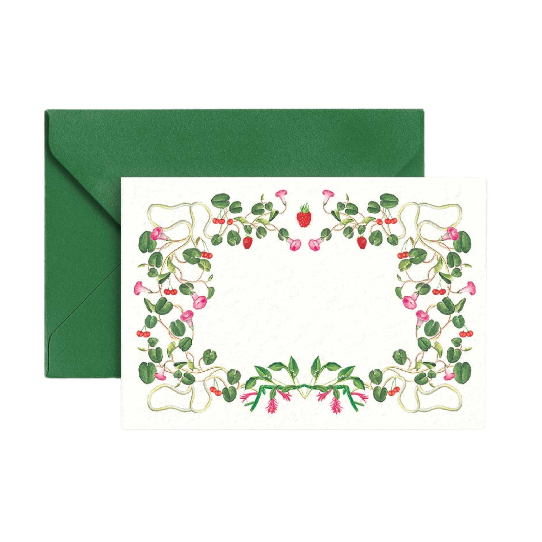 Berry Pom Pom Gift Enclosure Cards with Matching Envelopes - Elegant Thank You Cards for Weddings, Baby Showers & Special Occasions