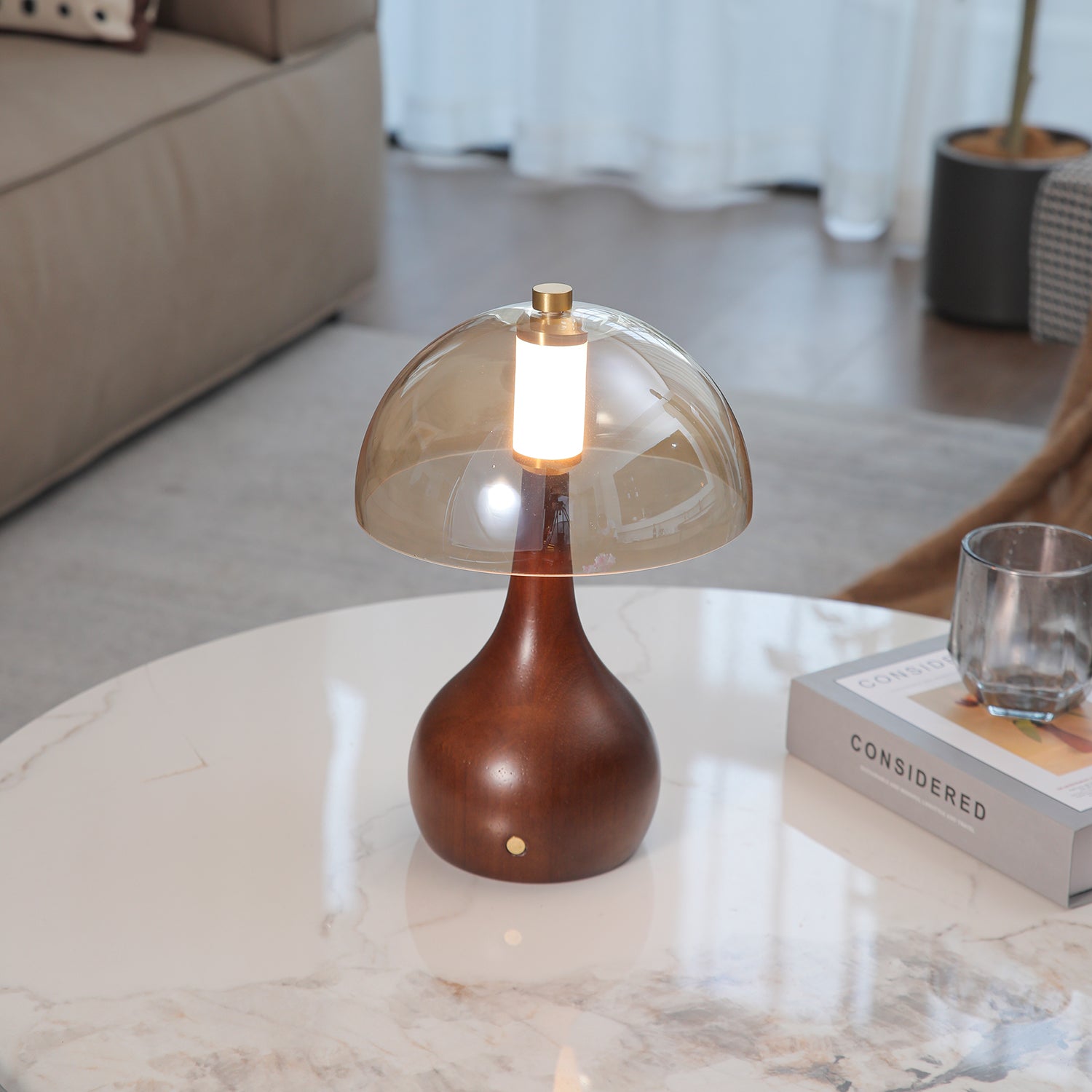 Modern Alden Table Lamp - Adjustable Brightness LED Desk Light for Home Office, Bedroom & Living Room - Perfect for Reading, Working & Relaxing
