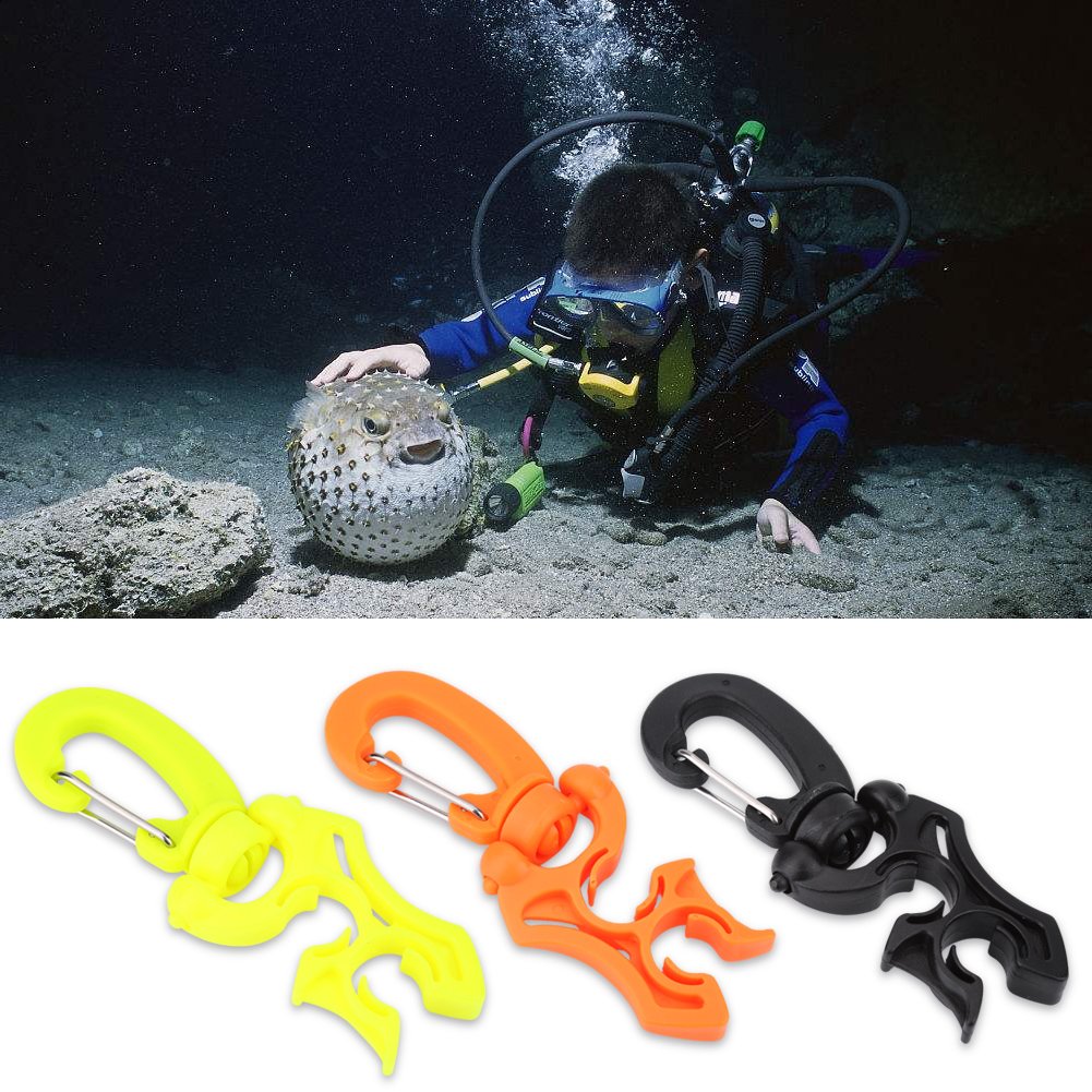Scuba Diving Regulator Hose Clip Holder - Green for BCD & Snorkeling Gear