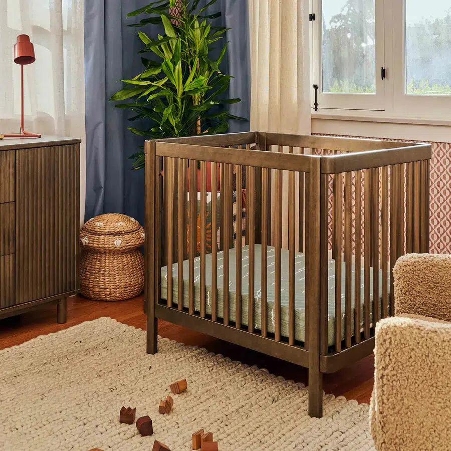 Babyletto Pogo 8-in-1 Convertible Crib in Natural Walnut Finish - Safe & Stylish Nursery Furniture for Newborn to Toddler - Perfect for Modern Baby Rooms & Daycare Centers