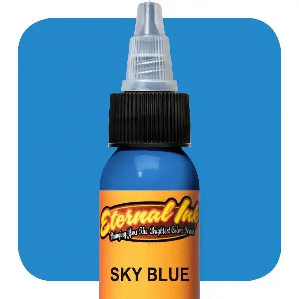 Premium Sky Blue 1oz Eternal Ink for Tattoos - Long-Lasting, Vibrant & Safe for Professional & DIY Use