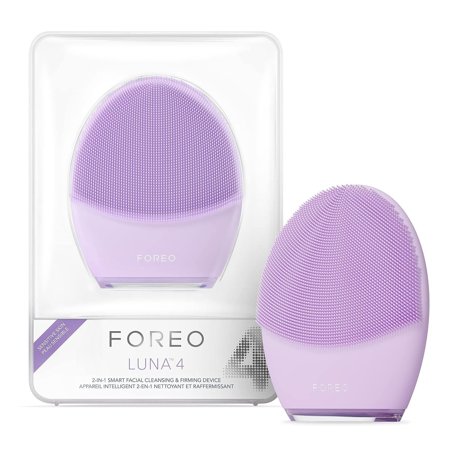 FOREO LUNA 4 - 2-in-1 Smart Facial Cleansing & Firming Device for Acne & Anti-Aging | Deep Pore Cleanser & Skin Tightening Massager | Perfect for Travel & Daily Skincare Routine