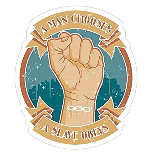 Bioshock - A Slave Obeys Vinyl Decal Sticker Set - Waterproof Car, Laptop, Phone & Wall Decals for Gamers - Perfect for Windows, Vehicles, Gaming Setups & Home Decor