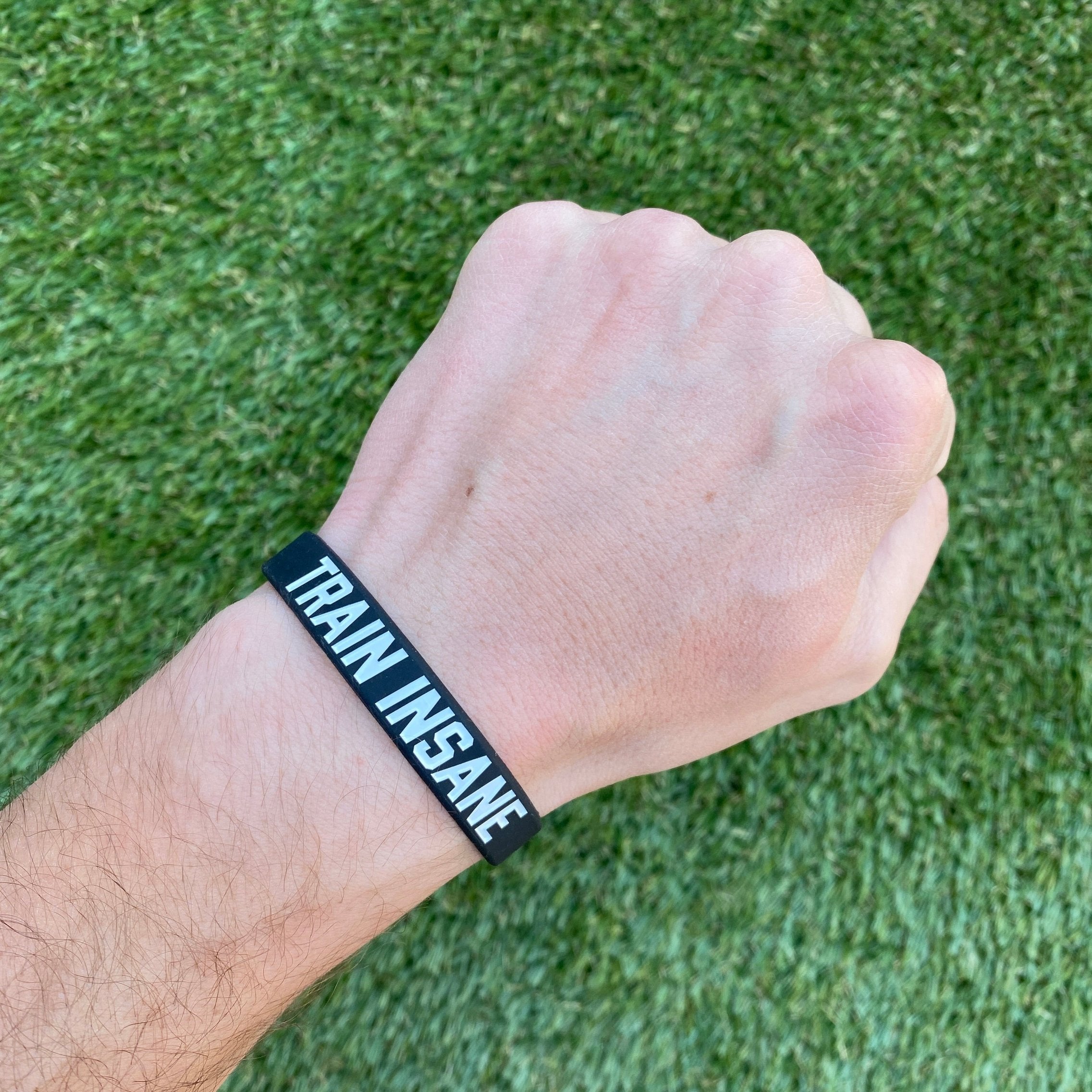 TRAIN INSANE Workout Wristband - Durable & Sweatproof Fitness Wristband for Gym, Running & Training - Perfect for CrossFit, Weightlifting & High-Intensity Workouts