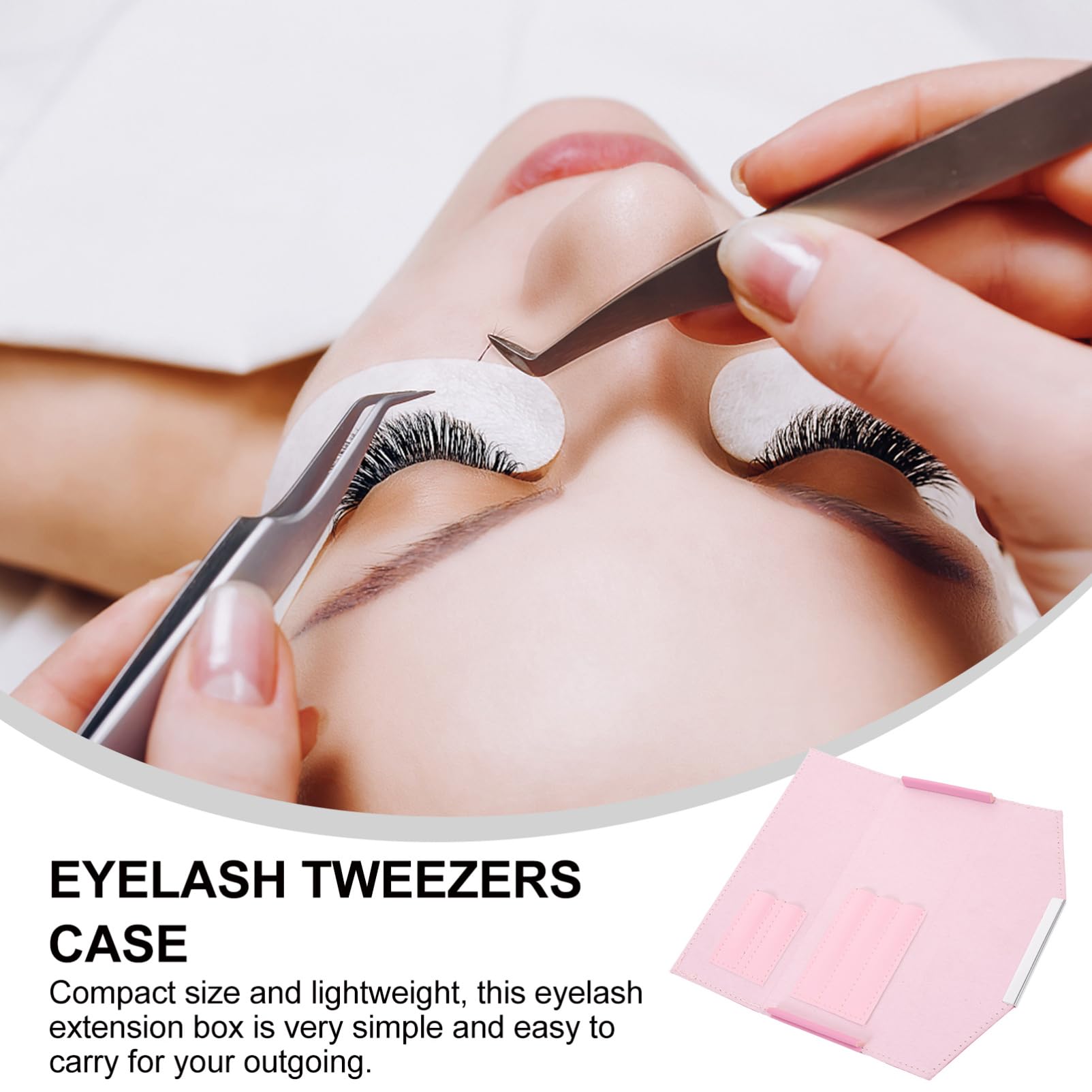 Professional Eyelash Tweezer Case with Storage Box - Portable Makeup Accessories Organizer Holder | Perfect for Travel, Salon & Home Beauty Essentials Organization