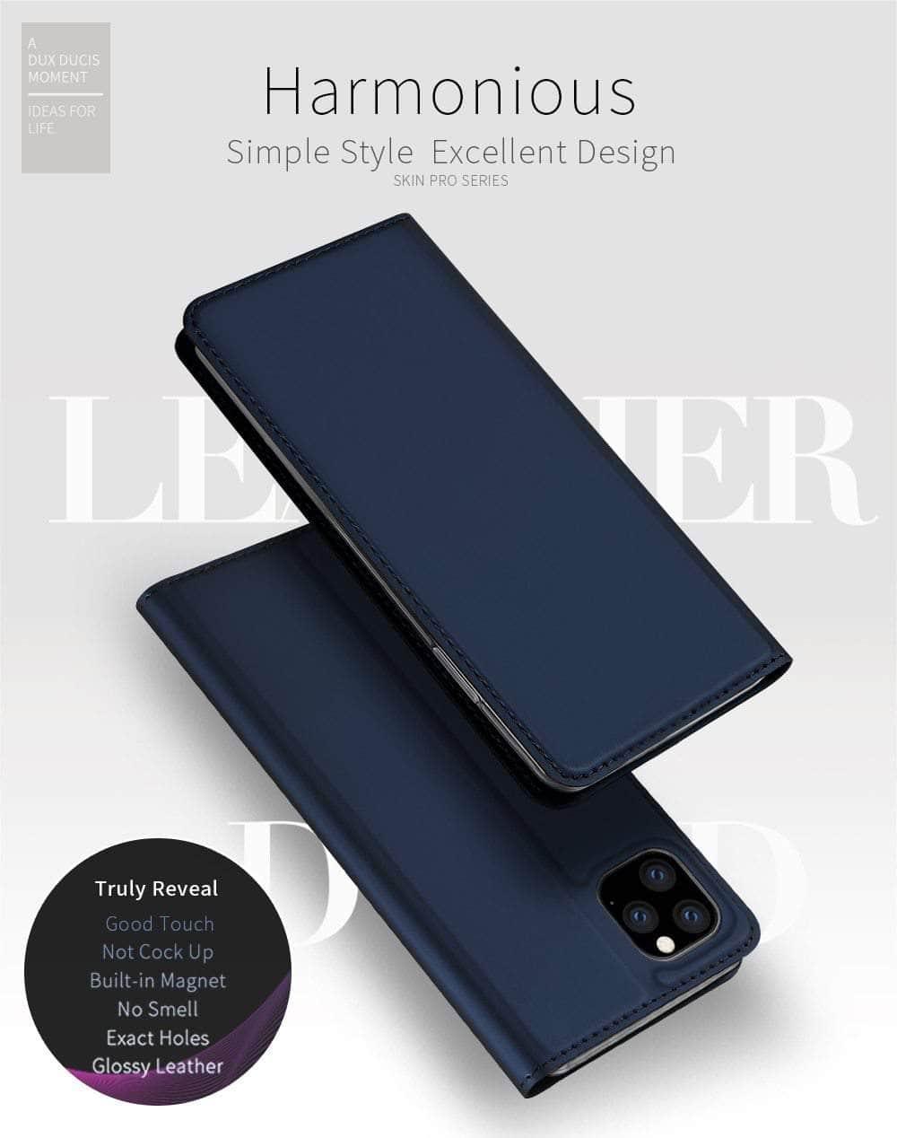 Premium iPhone Leather Stand Case with Flip Card Slot - Perfect for Travel, Business & Everyday Use