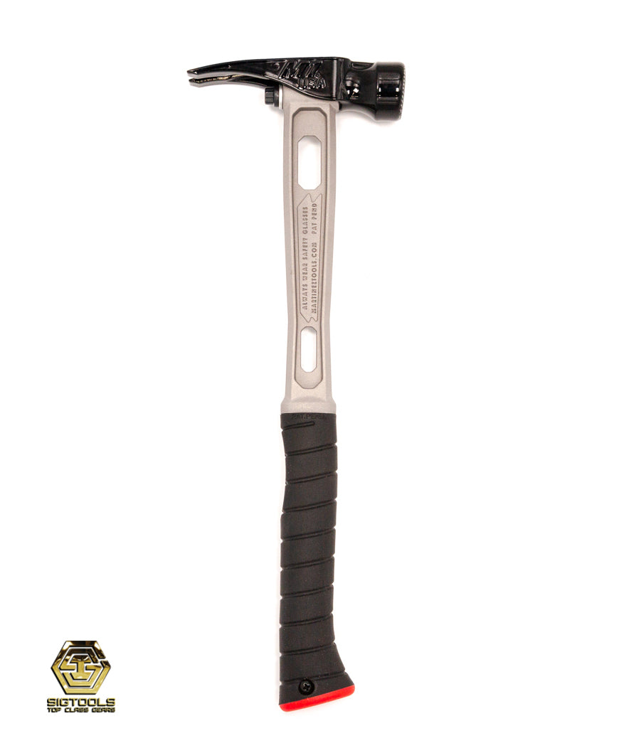 Martinez M1 Titanium Framing Hammer - 15oz Milled Steel Head with Comfort Grip Handle - Perfect for Carpentry, Construction & DIY Home Projects