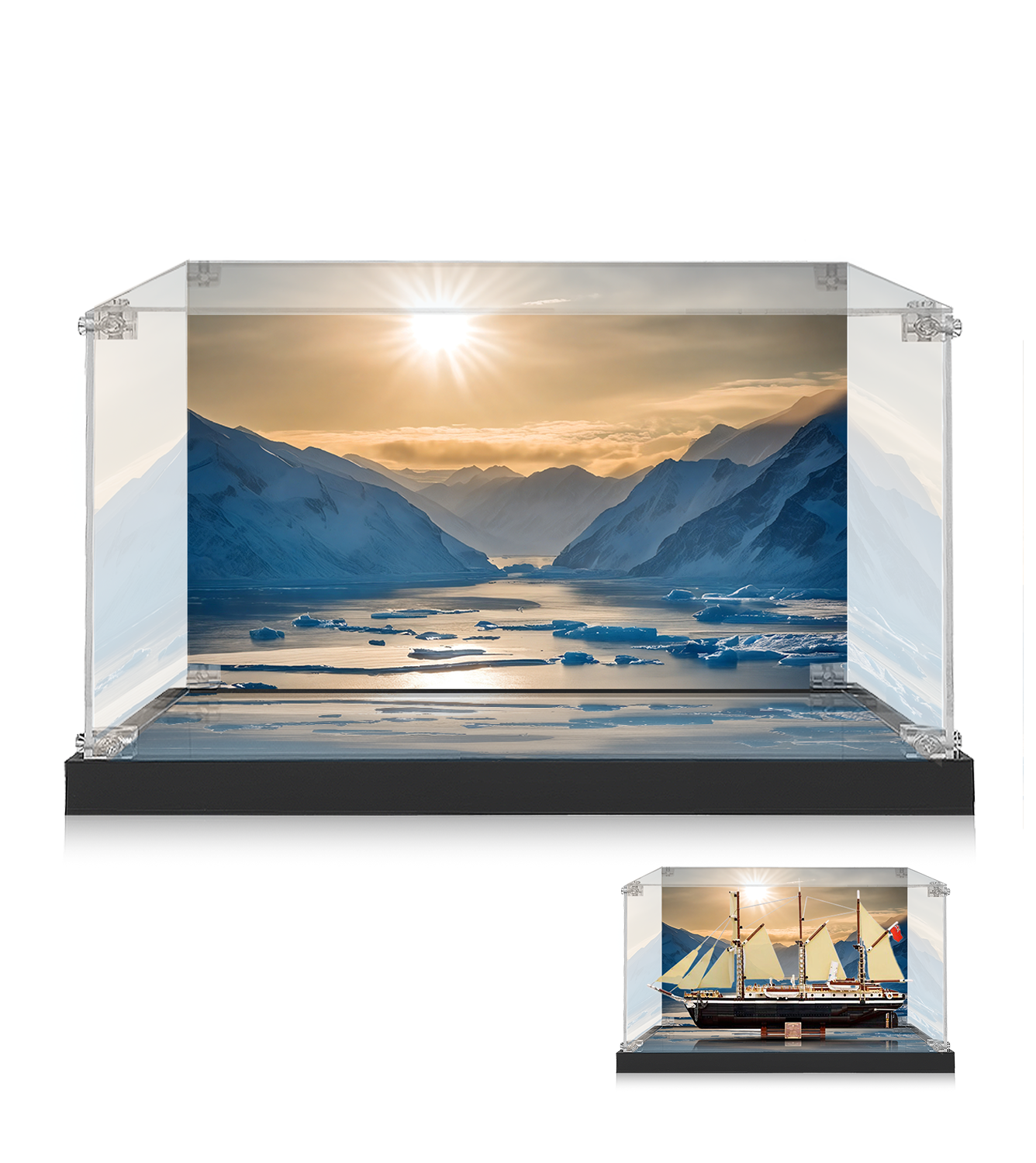 LEGO Icons The Endurance 10335 Display Case - Premium Acrylic Showcase for Ship Model Collection & Home Decor