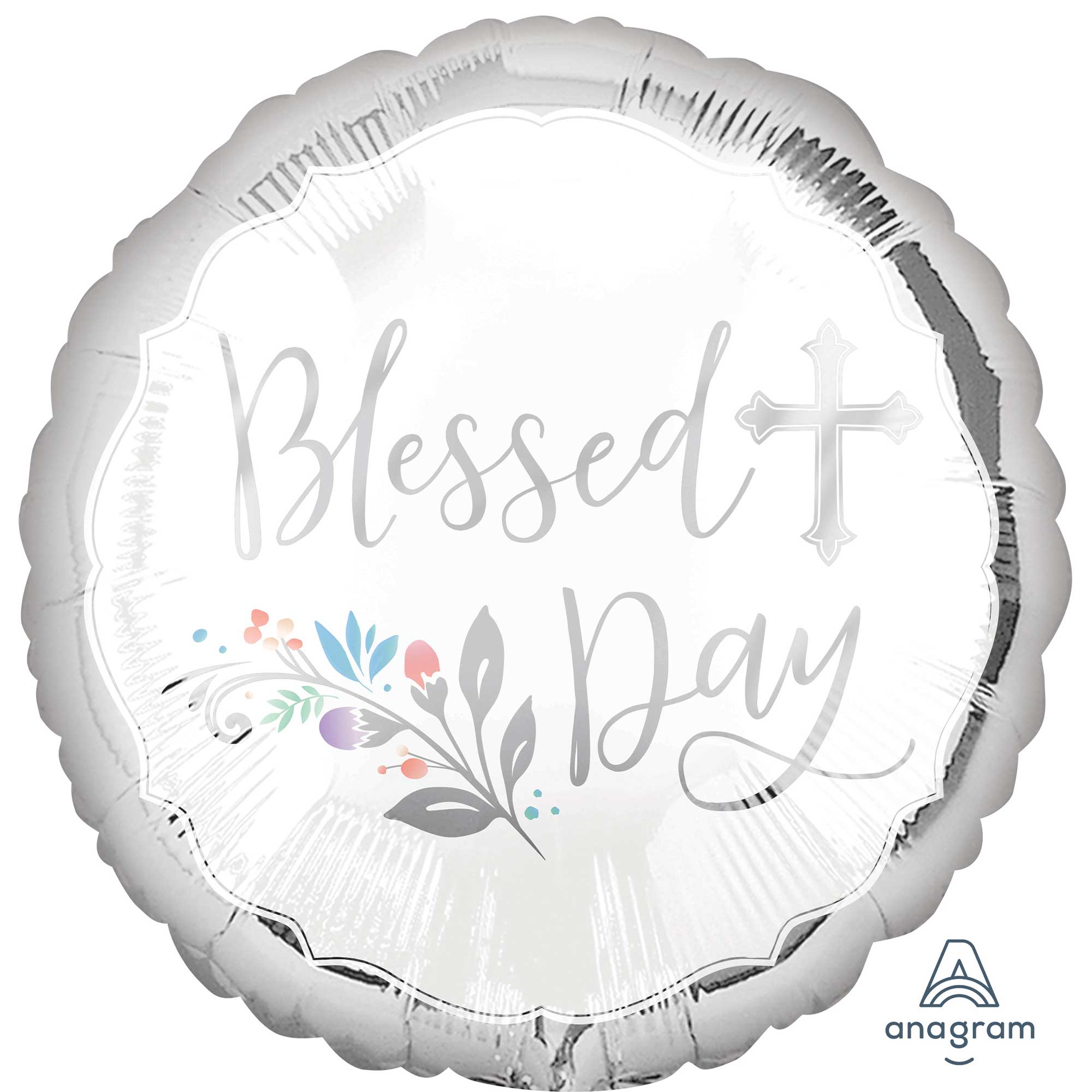 45cm Standard HX Holy Blessed Day Balloon - Perfect for Baptisms, Christenings & Religious Celebrations