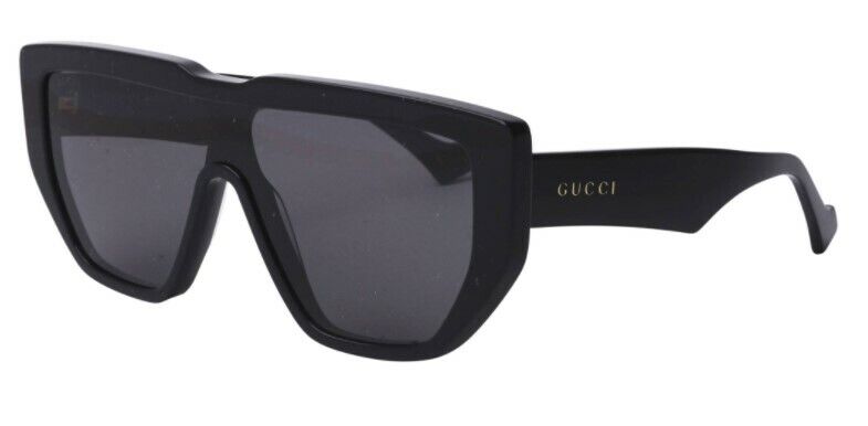 Gucci GG 0997S 002 Oversized Sunglasses for Women - Black/Black Gray Full Rim Frame - UV Protection Luxury Fashion Shades for Beach, Driving & Outdoor Activities