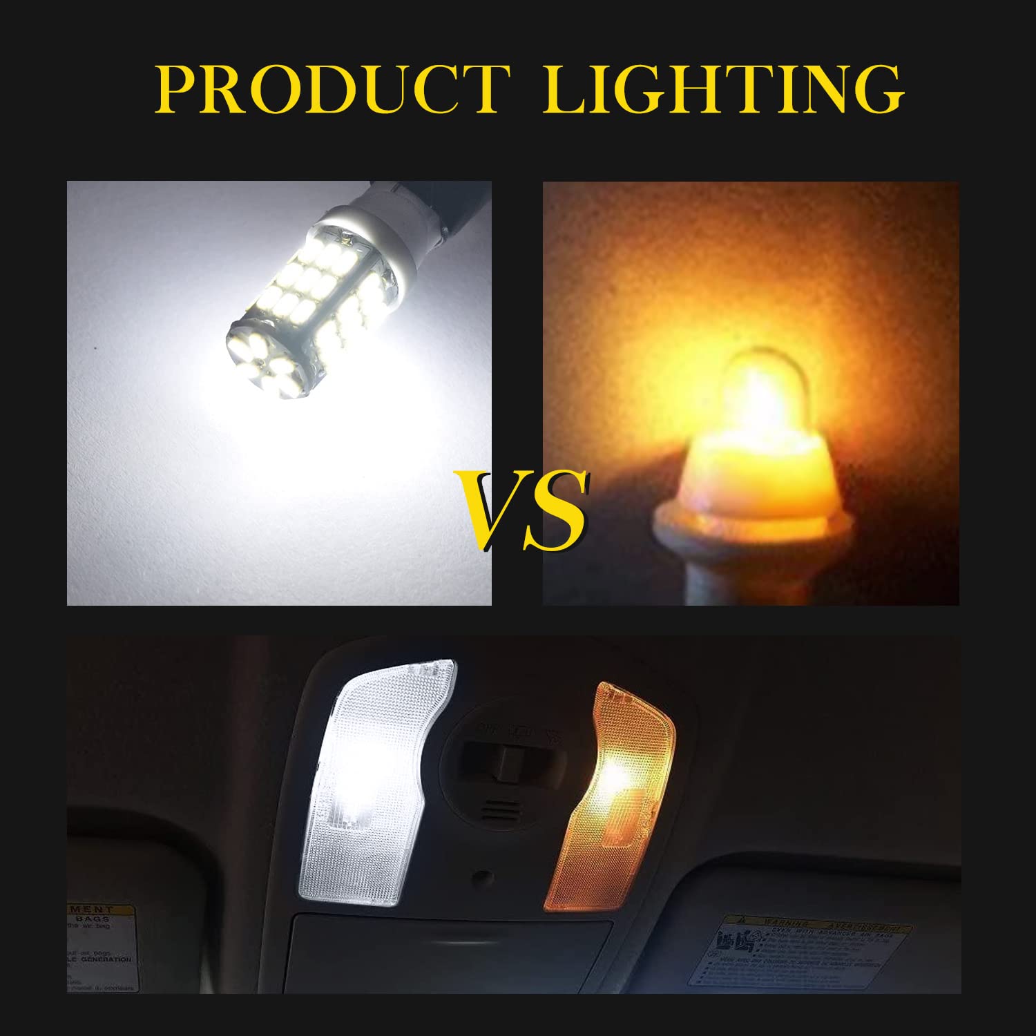 Super Bright T10 921 194 168 LED Bulbs - 42-SMD 3014 LED Replacement for 12V RV, Camper, Trailer, Boat - Interior Dome, Map, License Plate & Backup Reverse Lights (White, 24-Pack) - Perfect for Night Driving, Camping & Marine Applications