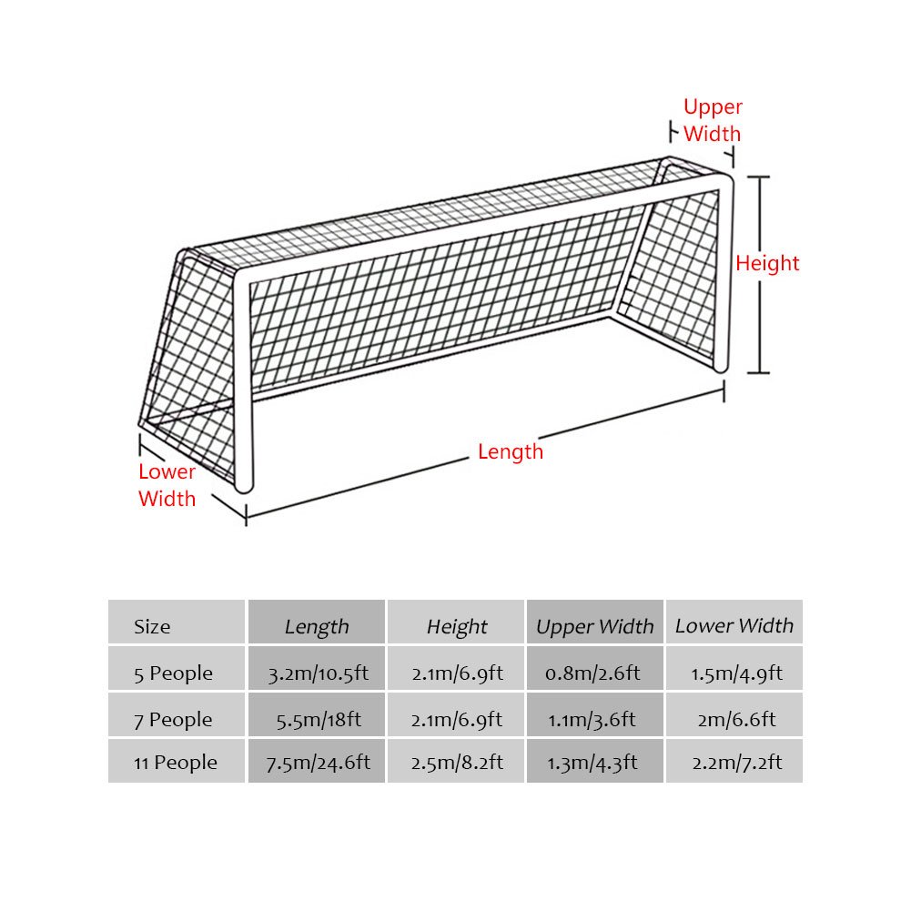 Premium Replacement Soccer Goal Net - Heavy Duty 10x7ft/18x7ft/24x8ft Football Nets for Field & Backyard Training | Durable Weather-Resistant Design for Youth & Adult Practice Sessions