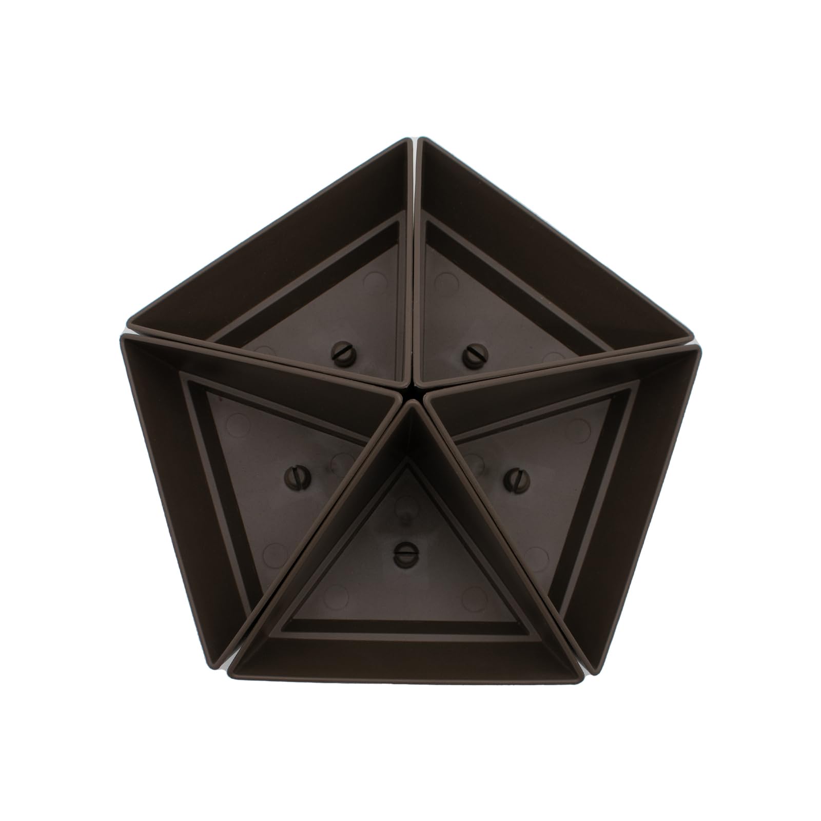 The HC Companies 8 Inch Kaleidoscope Succulent Planter - Unique Modular Shallow Plant Pot with Saucer, Artisan Taupe - Perfect for Indoor Succulents, Cacti, and Small Plants in Home, Office, or Garden Decor
