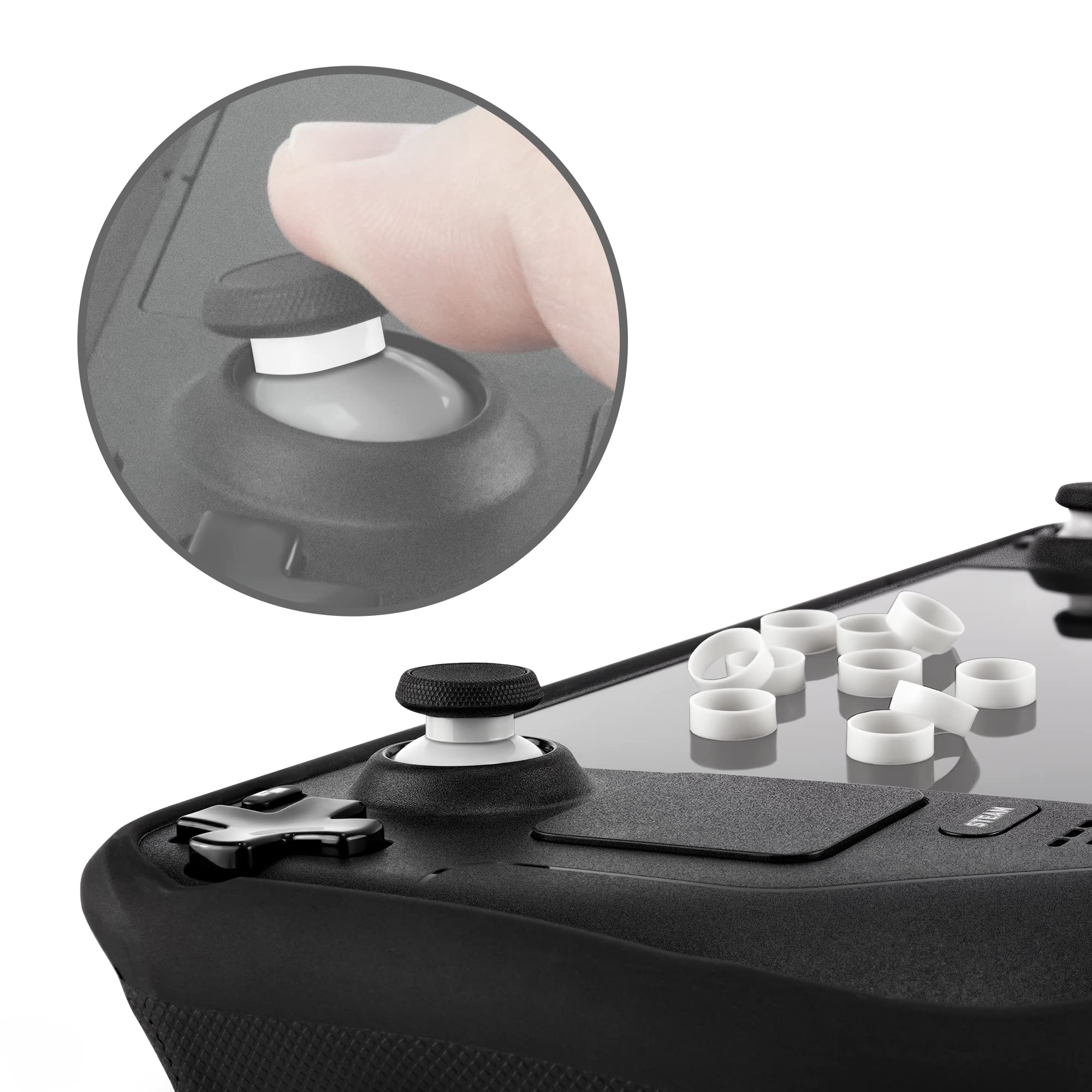 Premium Silicone Joystick Protectors - Universal Fit for Steam Deck, Xbox, Switch Pro, PS4, PS5, ROG Ally & 8BitDo Controllers (10-Pack) - Anti-Slip Grip & Scratch Protection for Enhanced Gaming Experience