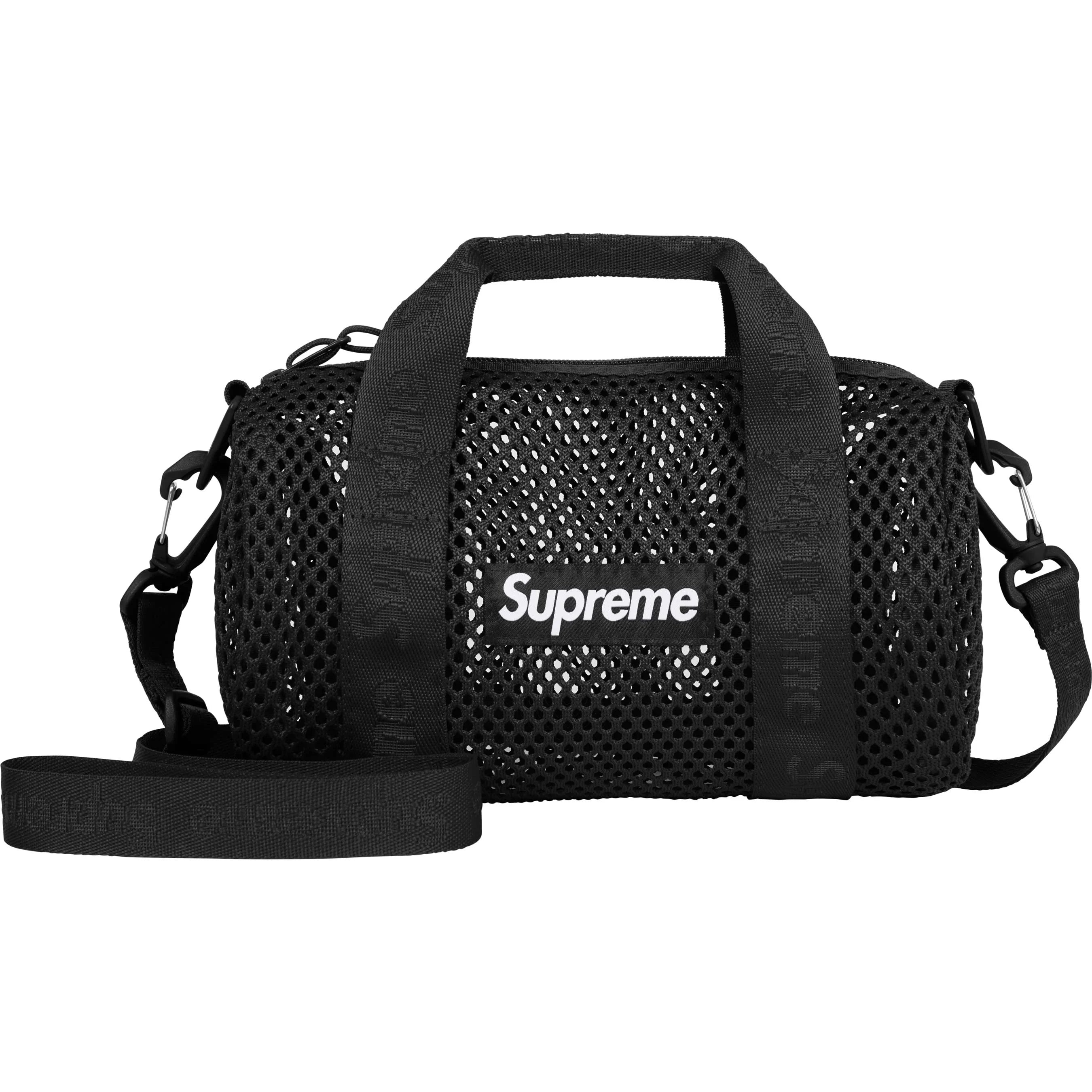 SUPREME 25SS Mesh Mini Duffle Bag - Lightweight Waterproof Gym Bag for Travel, Sports & Workout - Perfect for Gym, Beach & Weekend Getaways