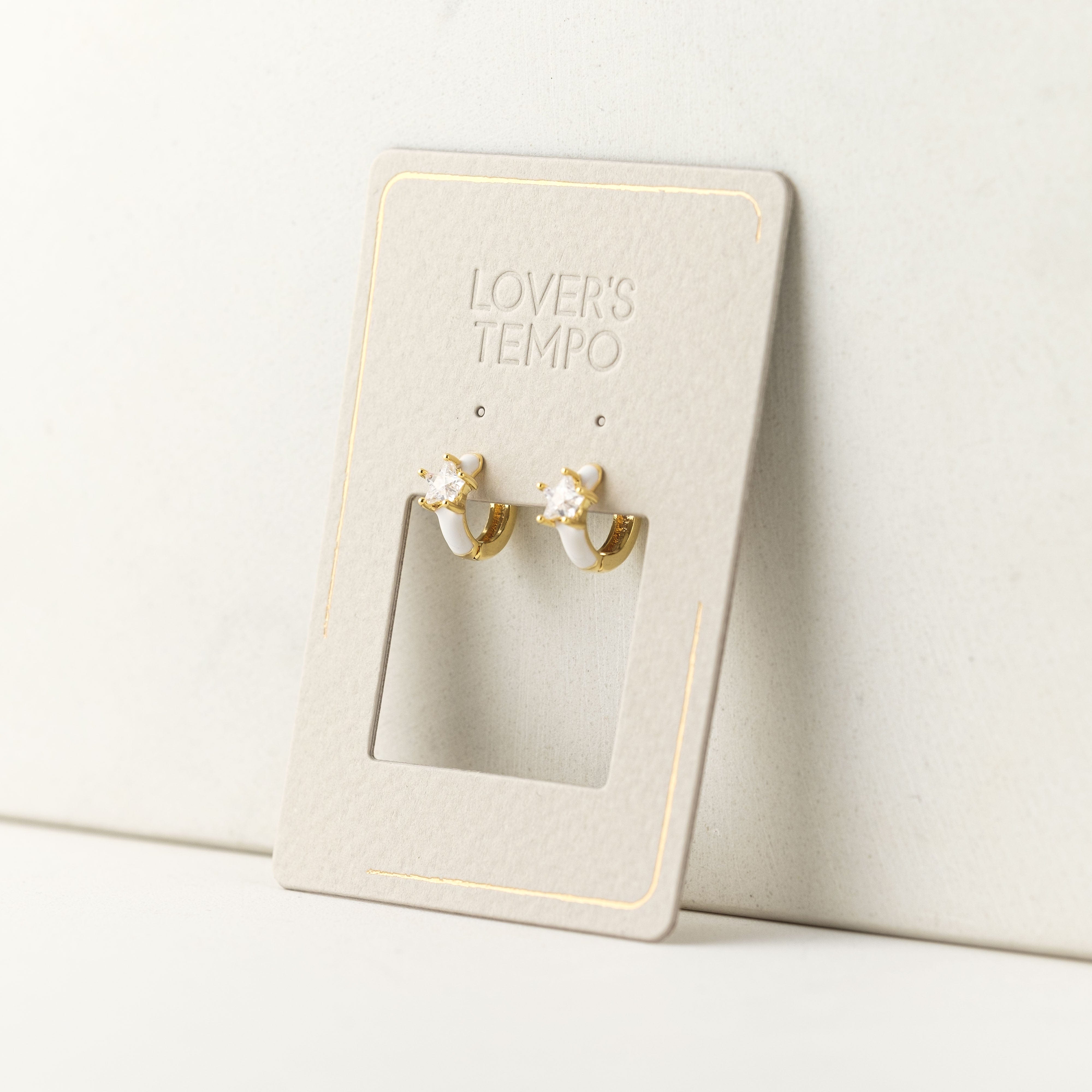 Star Enamel Huggie Hoop Earrings - Dainty Gold Plated Huggie Earrings for Women - Perfect for Everyday Wear, Date Night & Gifts