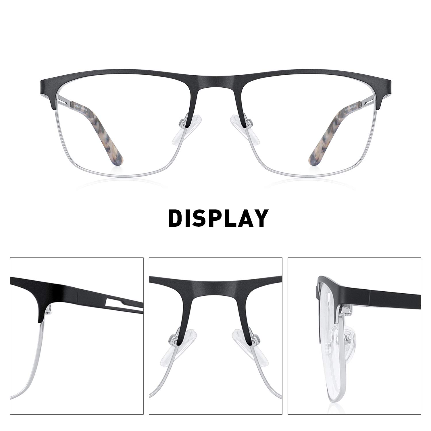 Blue Light Blocking Reading Glasses for Women & Men - Anti Eyestrain Computer Glasses with Spring Hinge - Perfect for Office Work, Gaming & Screen Time