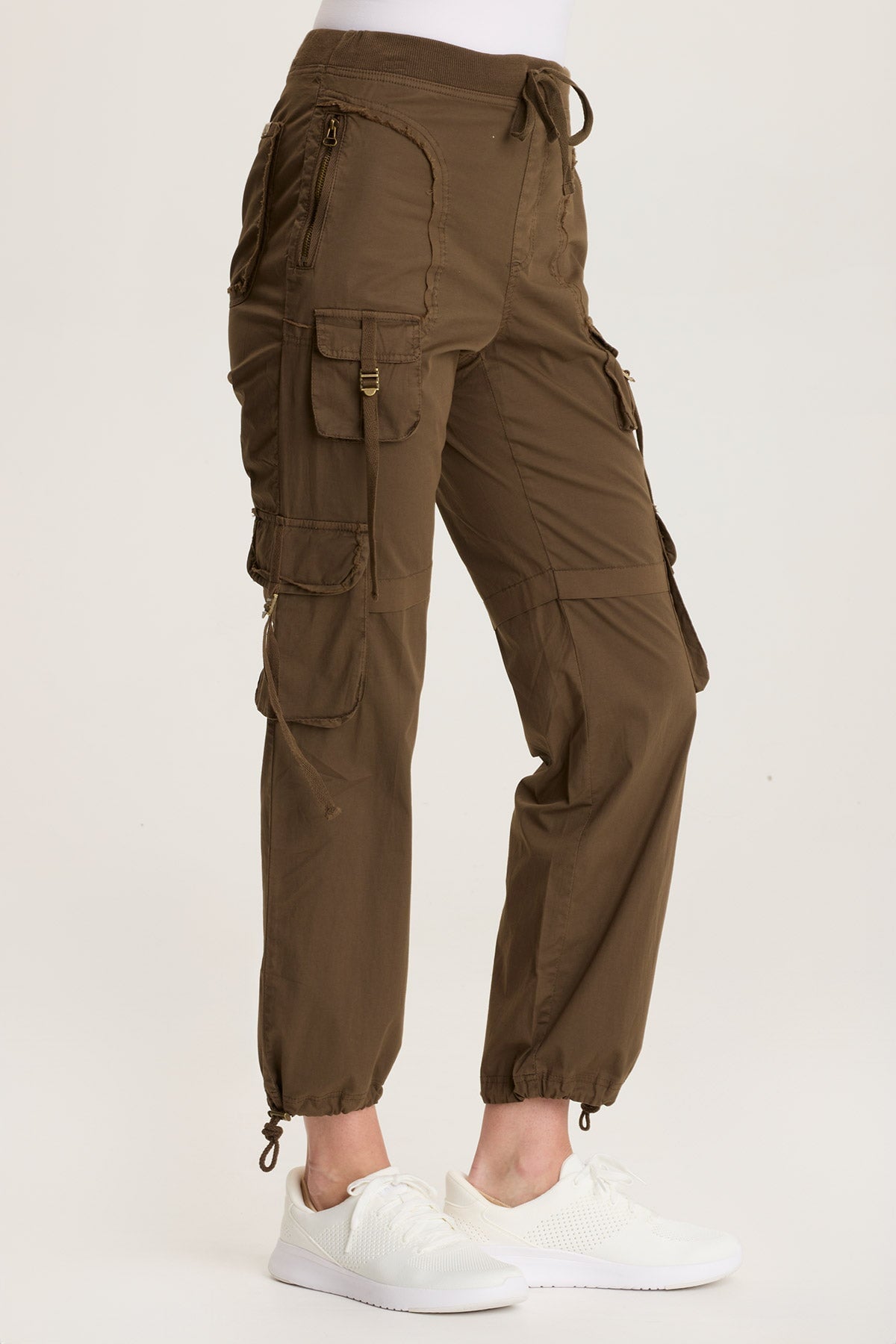 Jillit Women's Poplin Cargo Jogger Crop Pants - Stylish Casual Workout & Lounge Pants for Running, Yoga, Travel & Everyday Wear