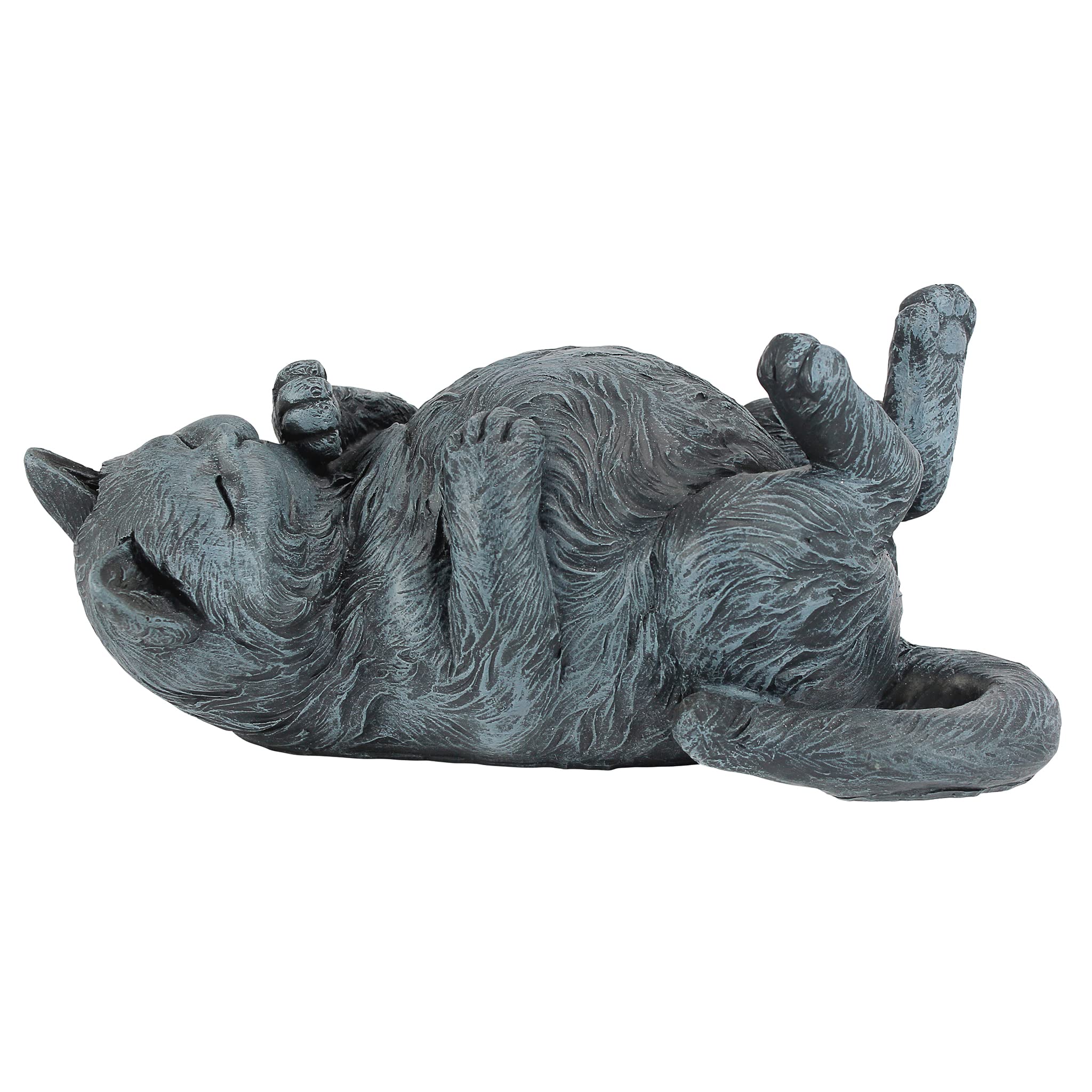 Design Toscano Playful Cat on Back Statue - Whimsical Home Decor for Cat Lovers, Perfect for Living Room, Garden or Office Decoration