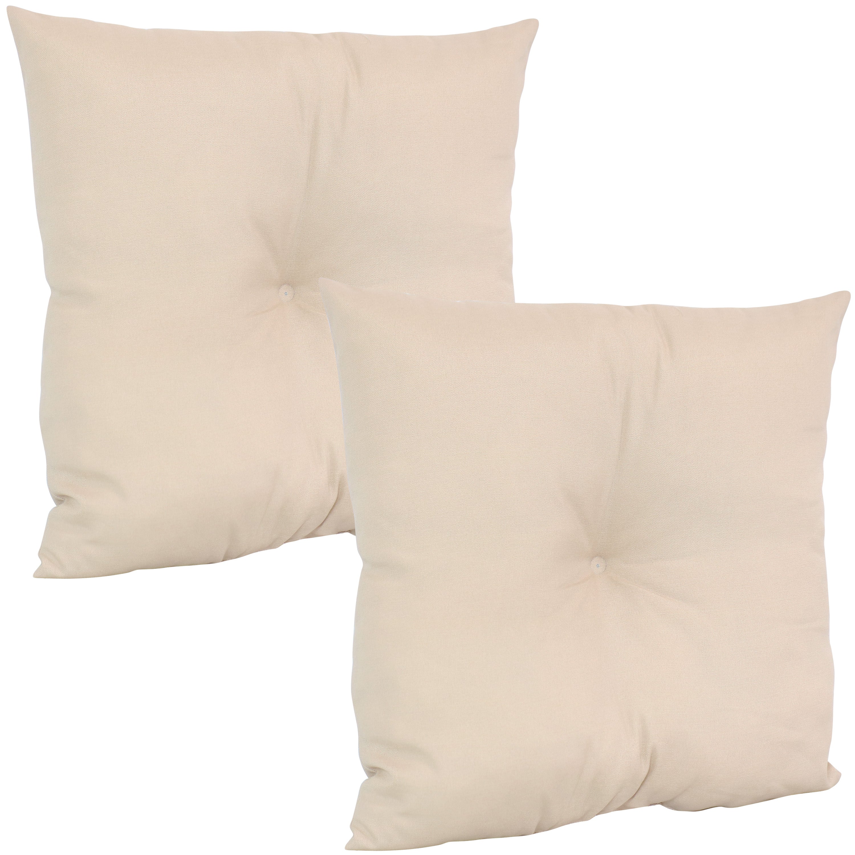 Sunnydaze Tufted Decorative Throw Pillows for Sofa, Couch, Bed - Indoor & Outdoor Use - Waterproof & UV Resistant - Perfect for Patio, Garden, Living Room, and Bedroom Decor
