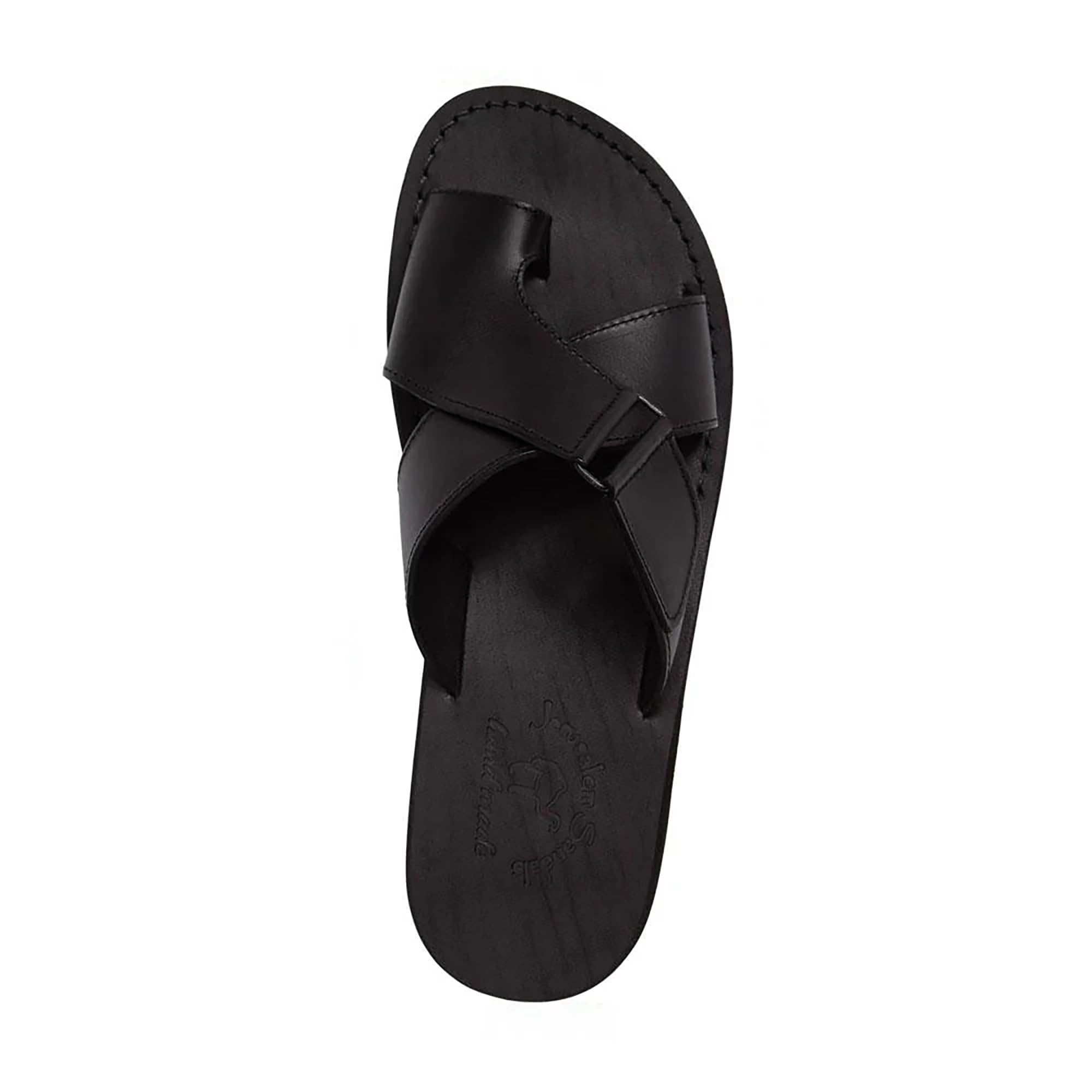 Asher Men's Leather Slide Sandals - Comfortable & Stylish Casual Footwear for Summer, Beach, and Relaxation