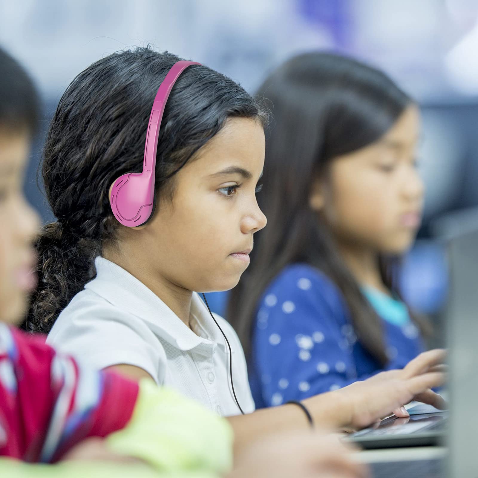 30 Pack Bulk Classroom Headphones - Wired Disposable Headphones for Kids & Teens - School, Computer, Laptop & Chromebook Use - Mixed Colors (No Mic) - Perfect for Classrooms, Libraries & Study Sessions