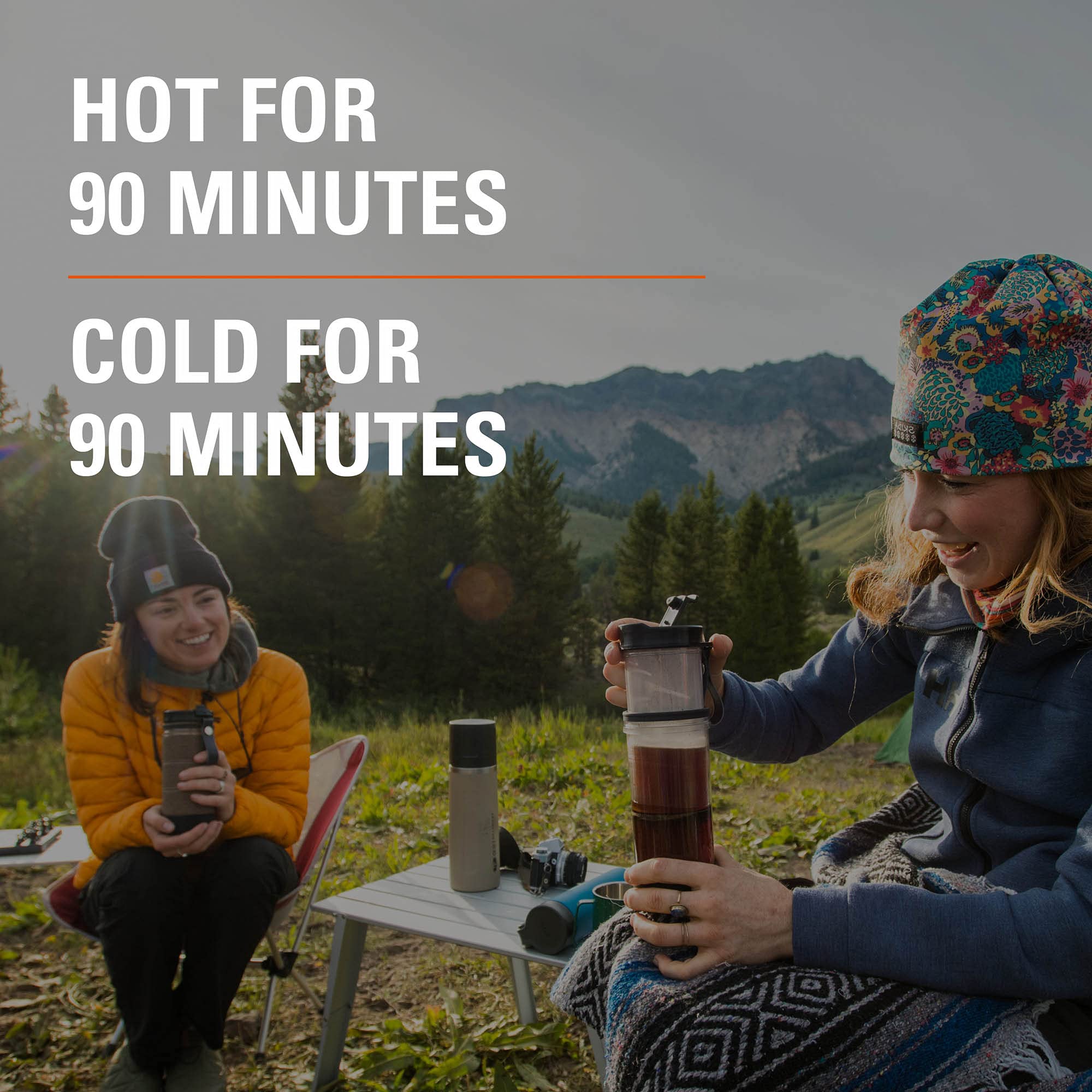 GSI Outdoors Commuter JavaPress - Portable French Press Coffee Maker for Camping, Hiking & Travel - Stainless Steel Insulated Coffee Press for Outdoor Adventures