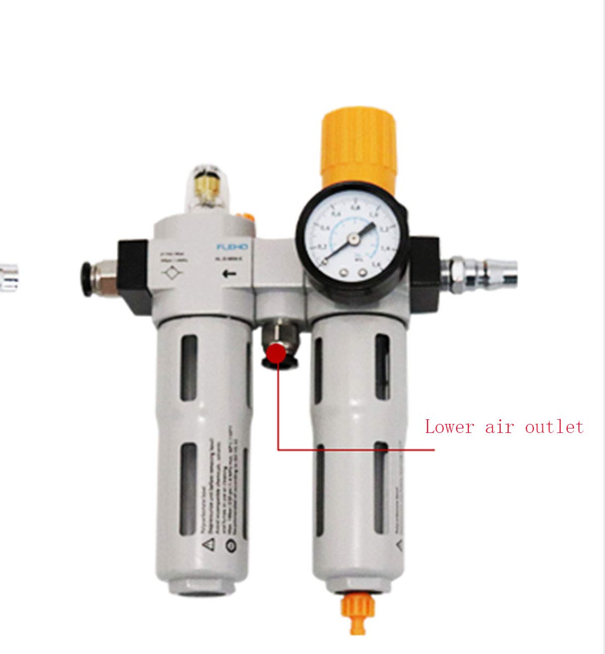 Pressure Regulating & Reducing Valve with Oil-Water Separator - High Efficiency Oil Mist Filter for Industrial Pneumatic Systems, HVAC & Compressed Air Applications