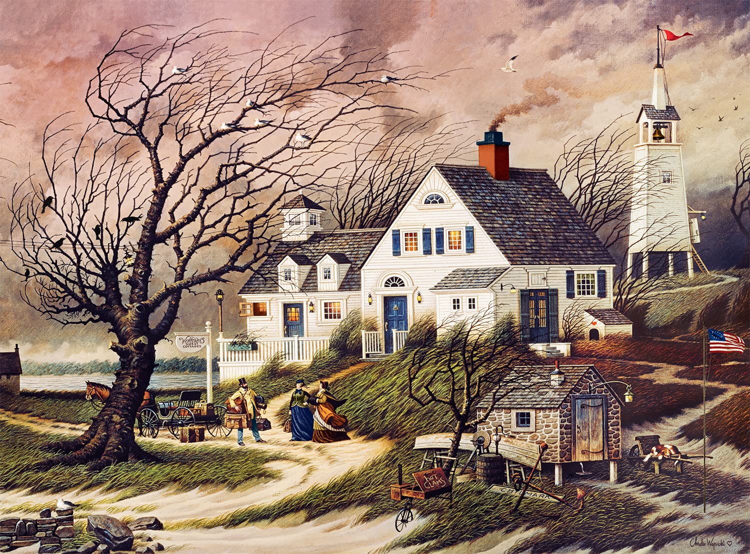 Buffalo Games 1000-Piece Jigsaw Puzzle - Old Martha's Vineyard by Charles Wysocki for Family Game Night