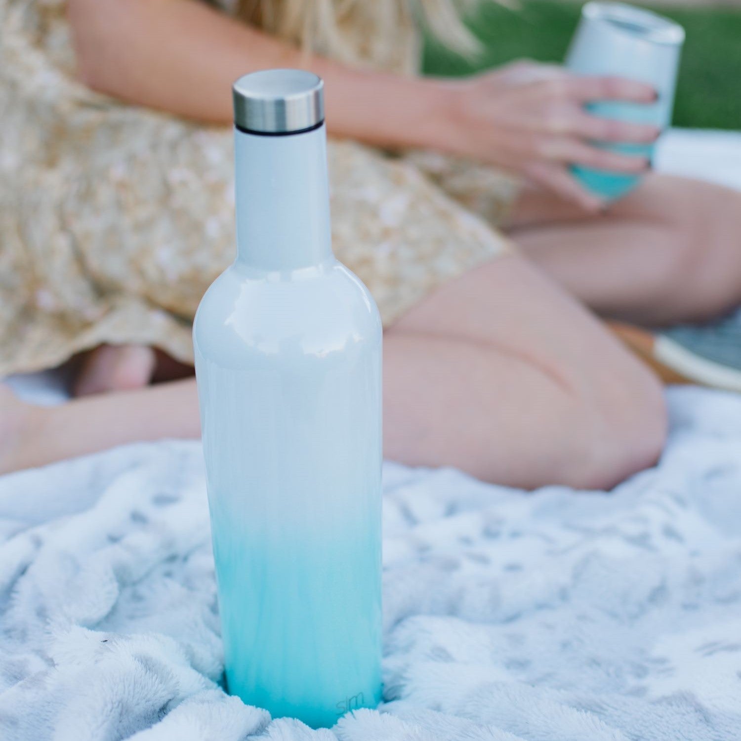 Premium Spirit Wine Bundle - Set of Two 12oz Insulated Tumblers & One 25oz Stainless Steel Wine Bottle - Perfect for Outdoor Picnics, Camping & Travel