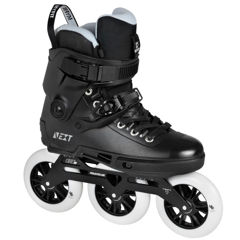 Powerslide Next Pro Black 110mm Inline Skates for Adults - High Performance Speed Skates for Fitness, Racing & Urban Skating