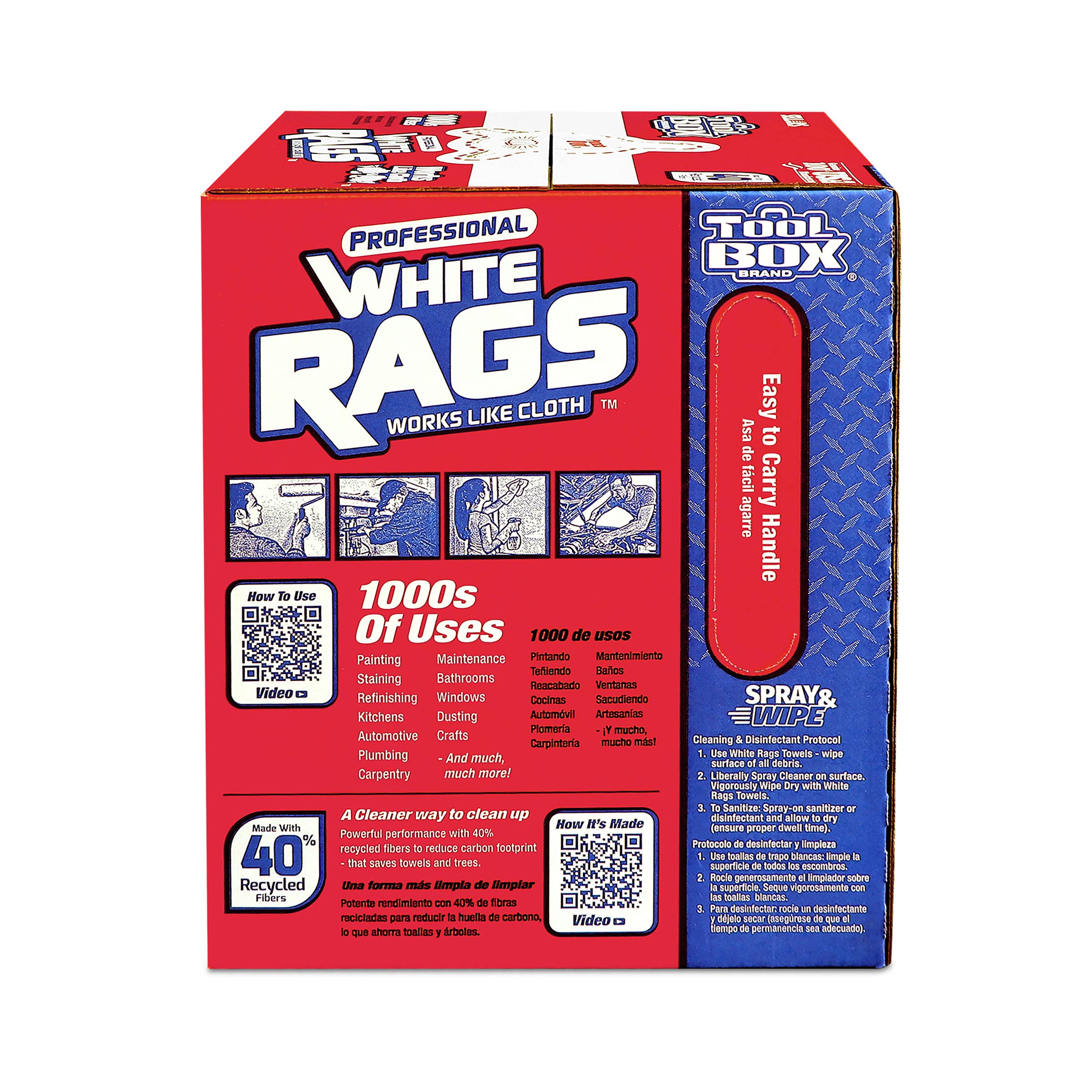 Sellars 58202 White Toolbox Rags - 10