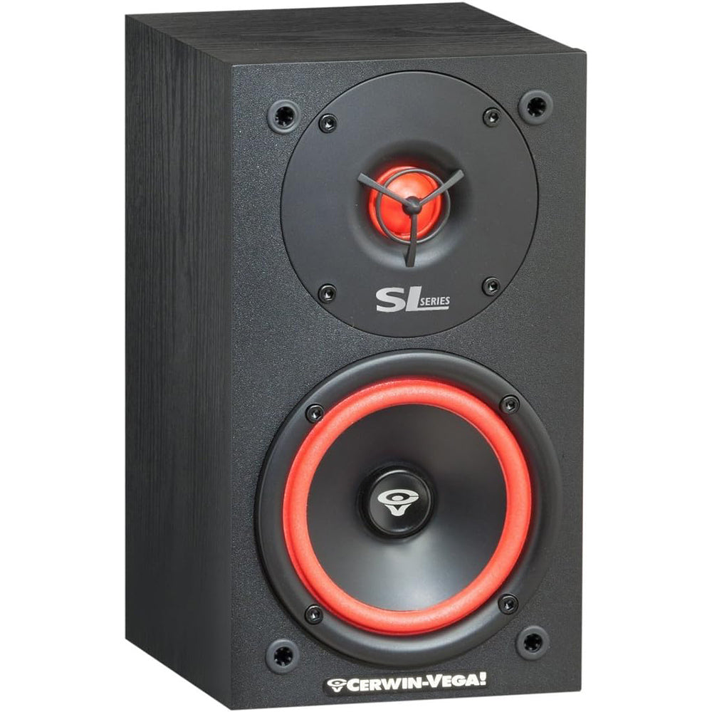 Cerwin Vega SL-5M 5.25 Inch 2-Way Bookshelf Speakers - High-Quality Audio for Home Theater, Gaming & Music Listening