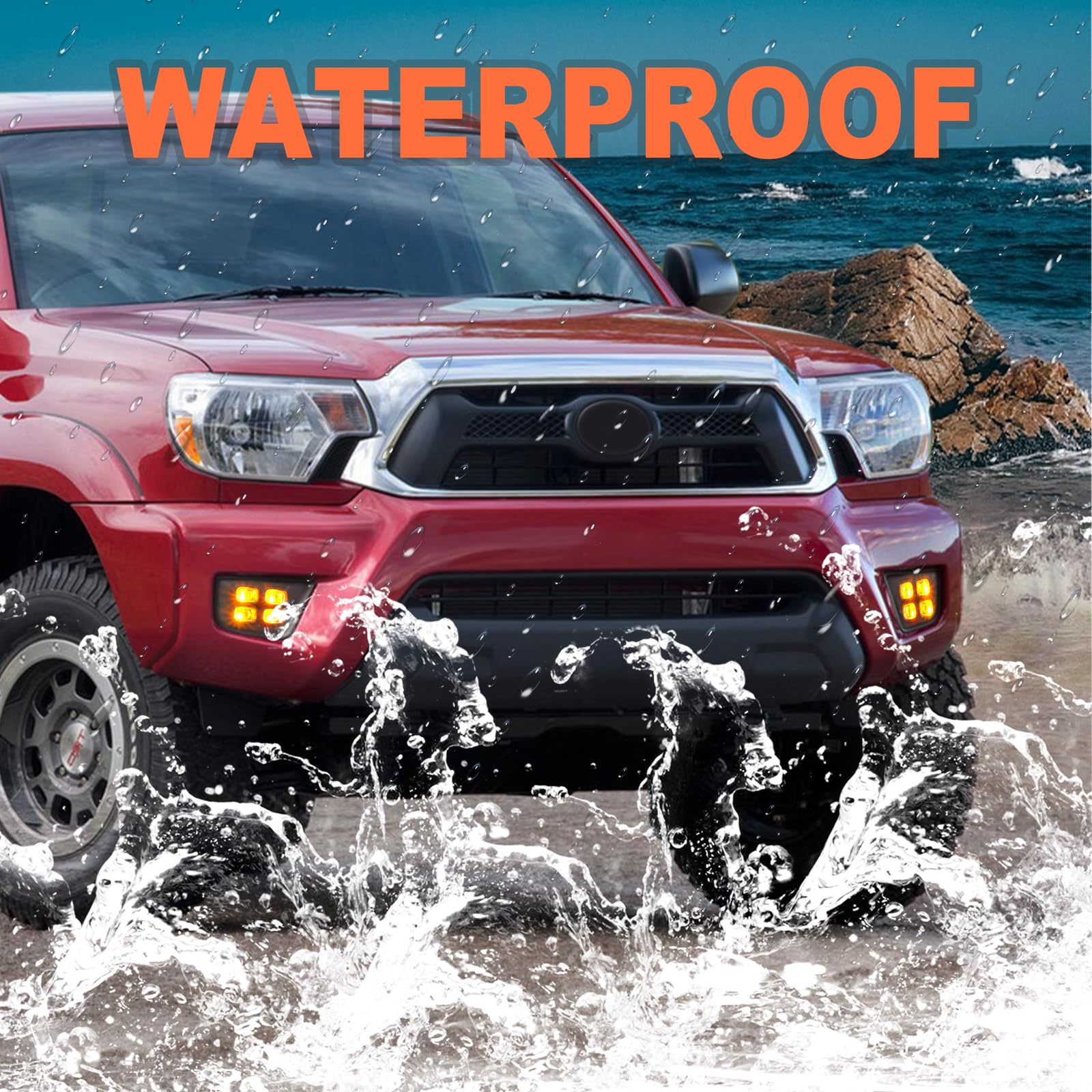 2012-2015 Toyota Tacoma LED Fog Lights with DRL & Turn Signals - Waterproof Daytime Running Lights & Marker Lights for Off-Road, Night Driving & Enhanced Visibility