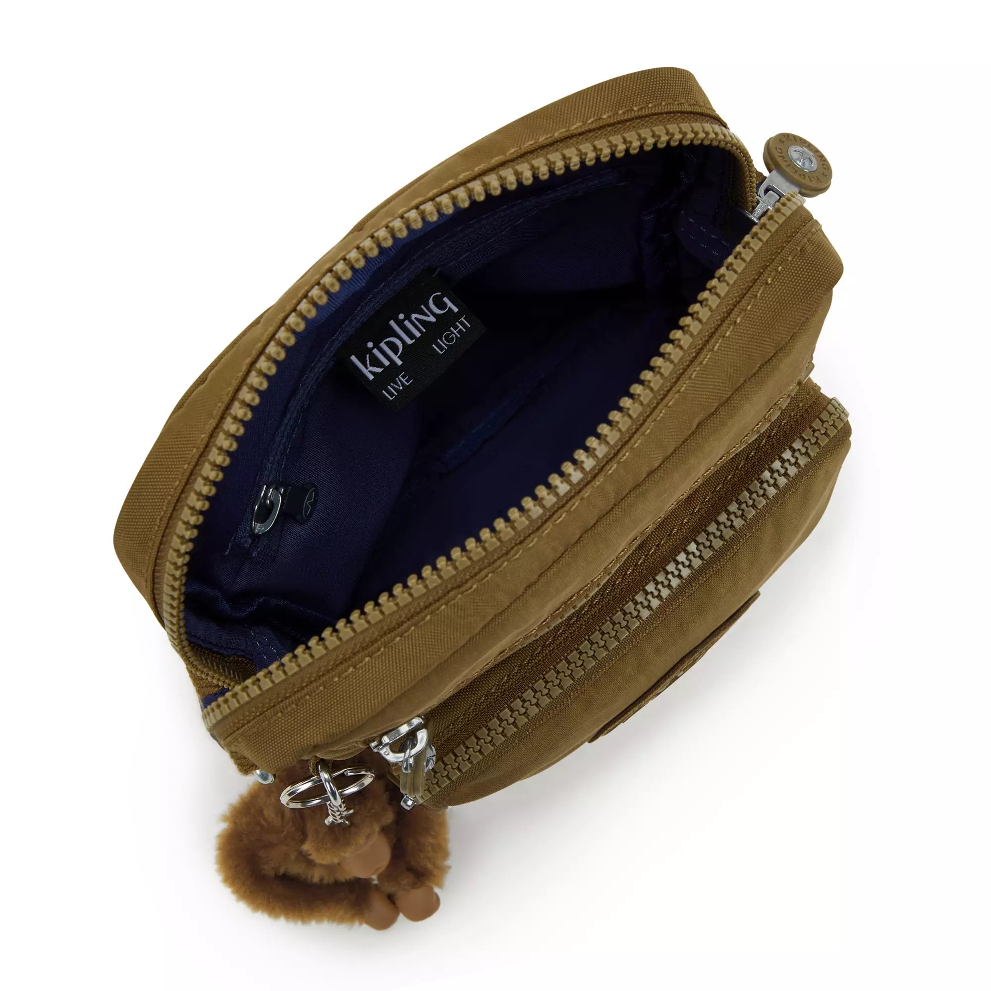 Kipling Gunne Crossbody Bag for Women - Lightweight & Water-Resistant Dry Laurel Design - Perfect for Travel, Work & Everyday Use