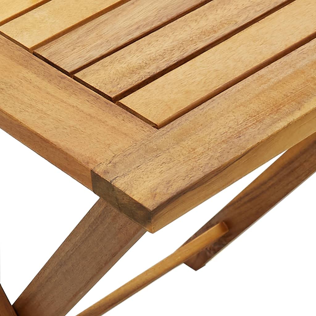 Outdoor Patio Furniture Set 3-Piece - Lightweight Folding Bistro Set with Cushions, Solid Acacia Wood - Perfect for Backyard, Garden, and Poolside Relaxation - Fast Shipping